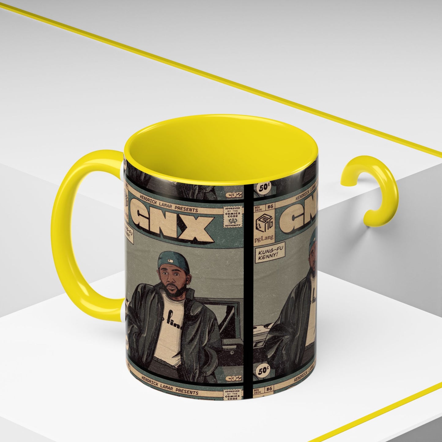 Kendrick Lamar "GNX" Comic Cover Mug – Hip-Hop Art Coffee Cup, Gift for Music Fans