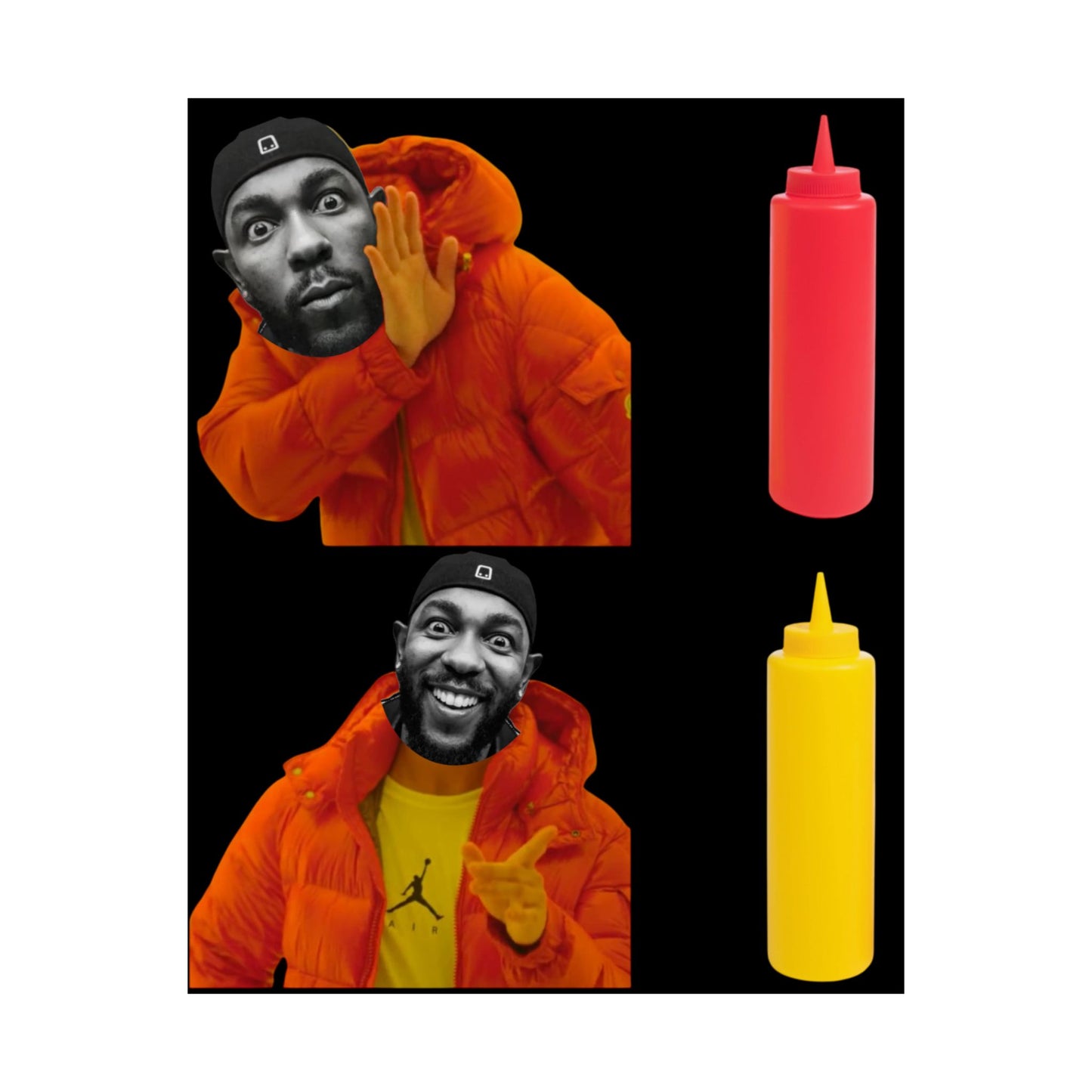 Kendrick Lamar MUSTARD Drake Meme - Matte Posters, Vibrant