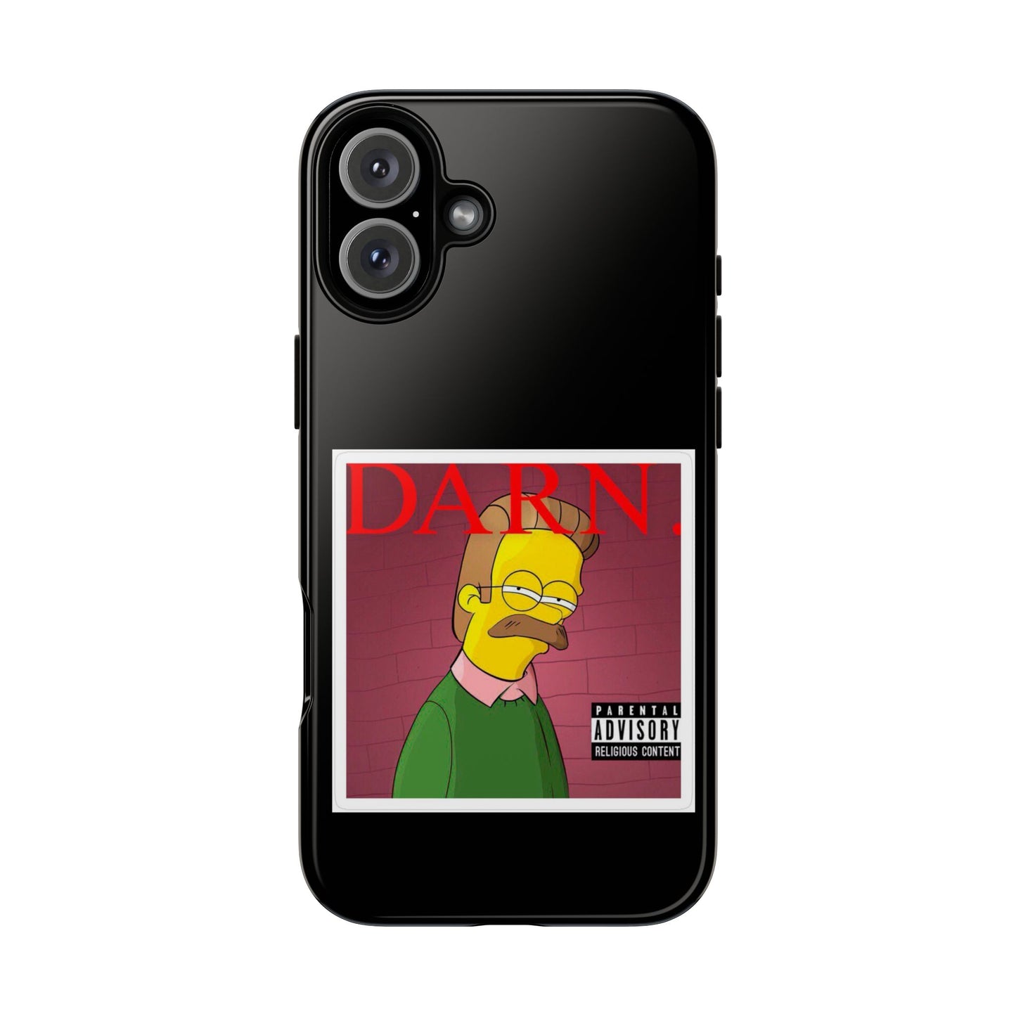 Kendrick Lamar X Simpsons "DARN" Ned Flanders Tough Phone Case – Funny Rap Mashup Cover for iPhone, Samsung, & More