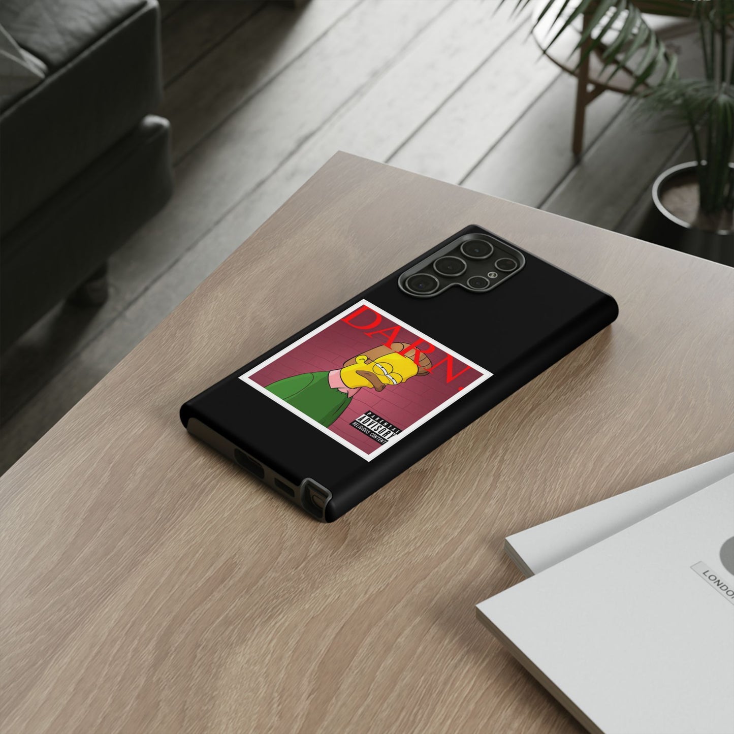 Kendrick Lamar X Simpsons "DARN" Ned Flanders Tough Phone Case – Funny Rap Mashup Cover for iPhone, Samsung, & More