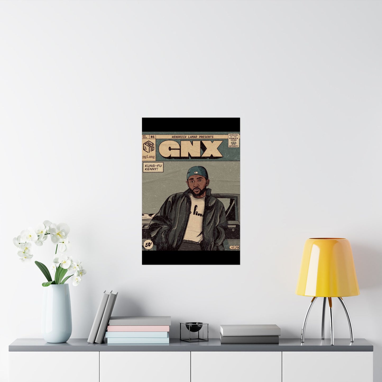 Kendrick Lamar "GNX" Comic Book Cover - Matte Poster – Wall Art Print | Hip-Hop Room Decor | Rap Album Cover Aesthetic