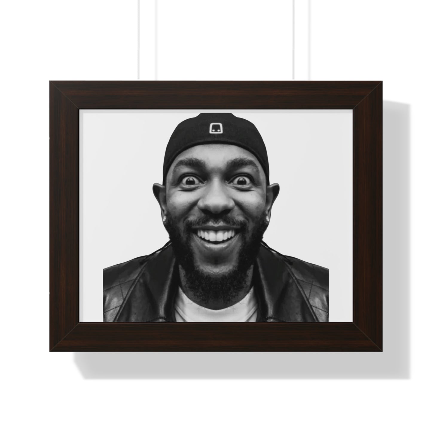 Kendrick Lamar Meme Face Mustard - Framed Poster