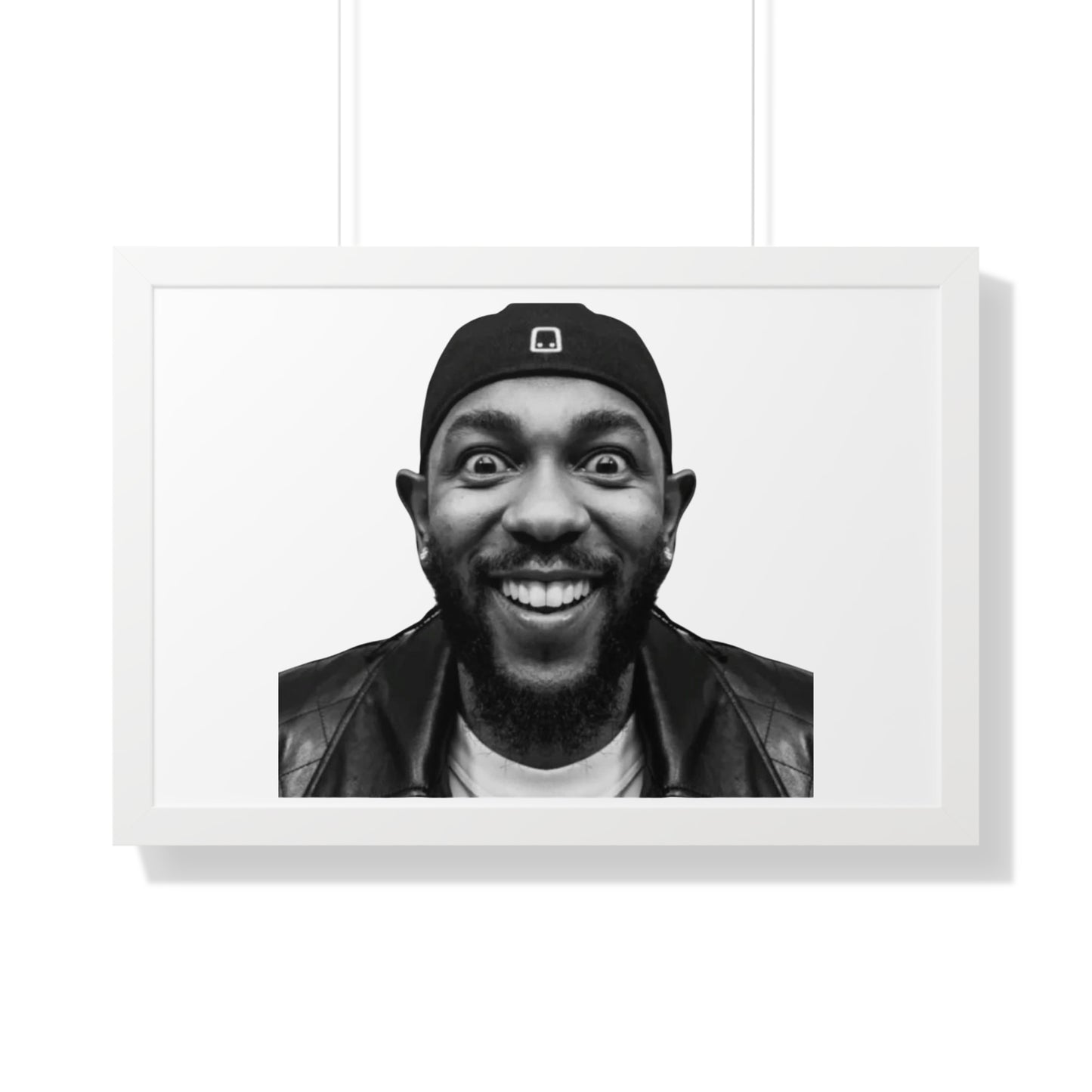 Kendrick Lamar Meme Face Mustard - Framed Poster
