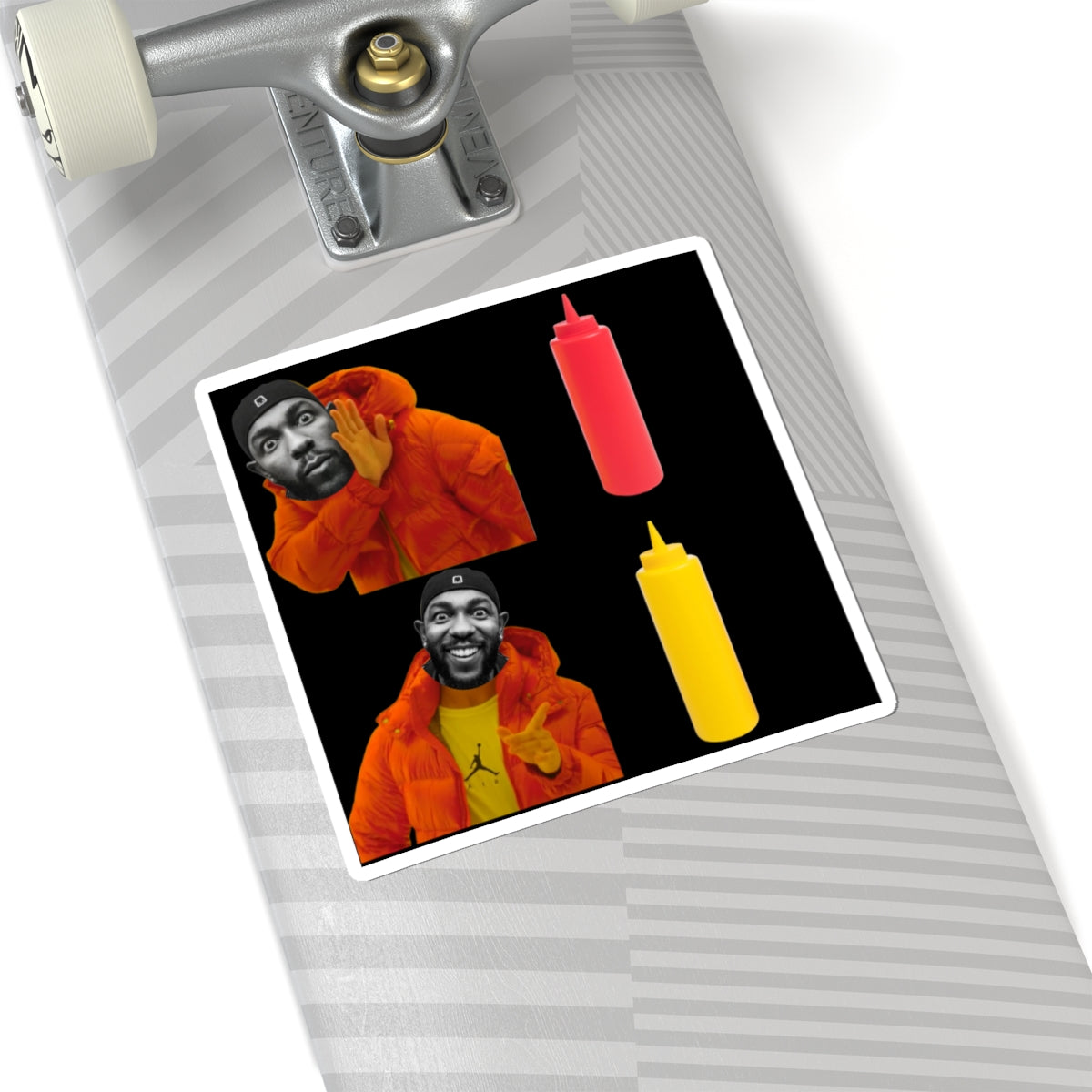 Kendrick Lamar Mustard Drake Meme - Kiss-Cut Sticker