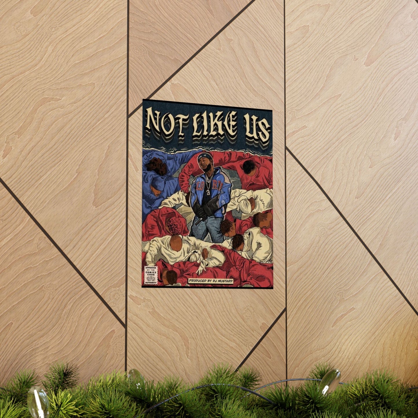 Kendrick Lamar "Not Like Us" Comic Book Cover - Matte Poster – Hip Hop Wall Art, Music Legend Print, Matte Finish Poster for Home & Office Decor