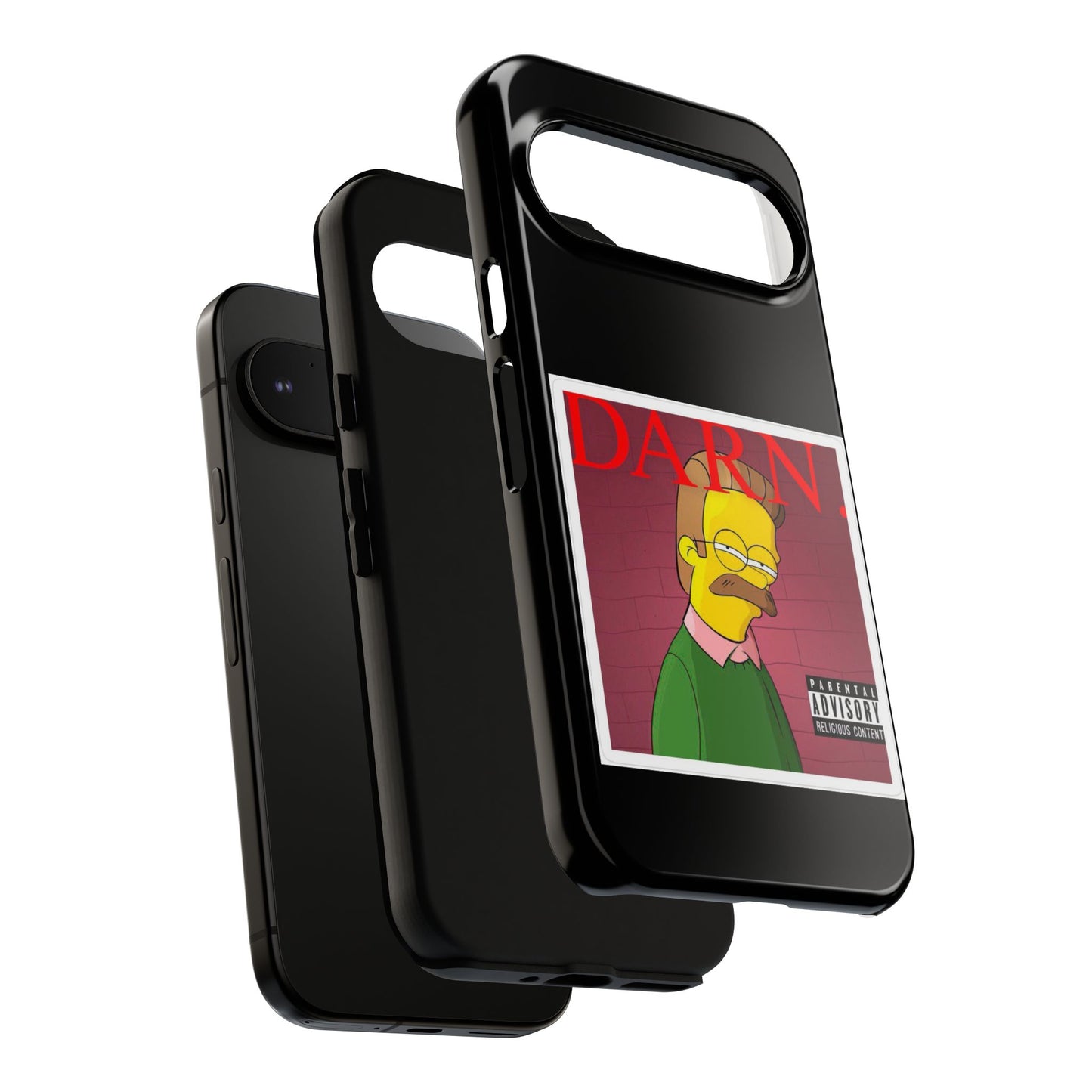 Kendrick Lamar X Simpsons "DARN" Ned Flanders Tough Phone Case – Funny Rap Mashup Cover for iPhone, Samsung, & More