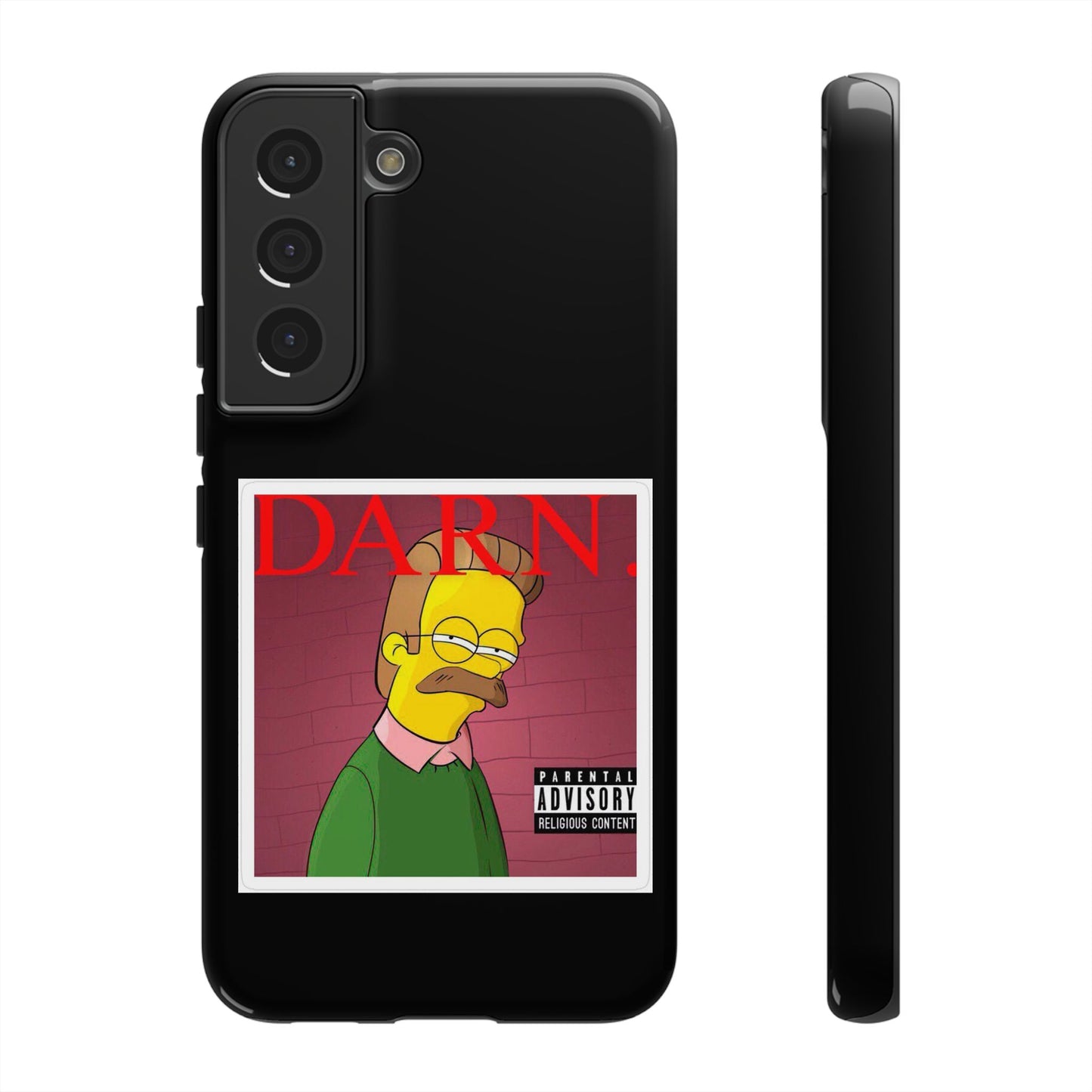 Kendrick Lamar X Simpsons "DARN" Ned Flanders Tough Phone Case – Funny Rap Mashup Cover for iPhone, Samsung, & More