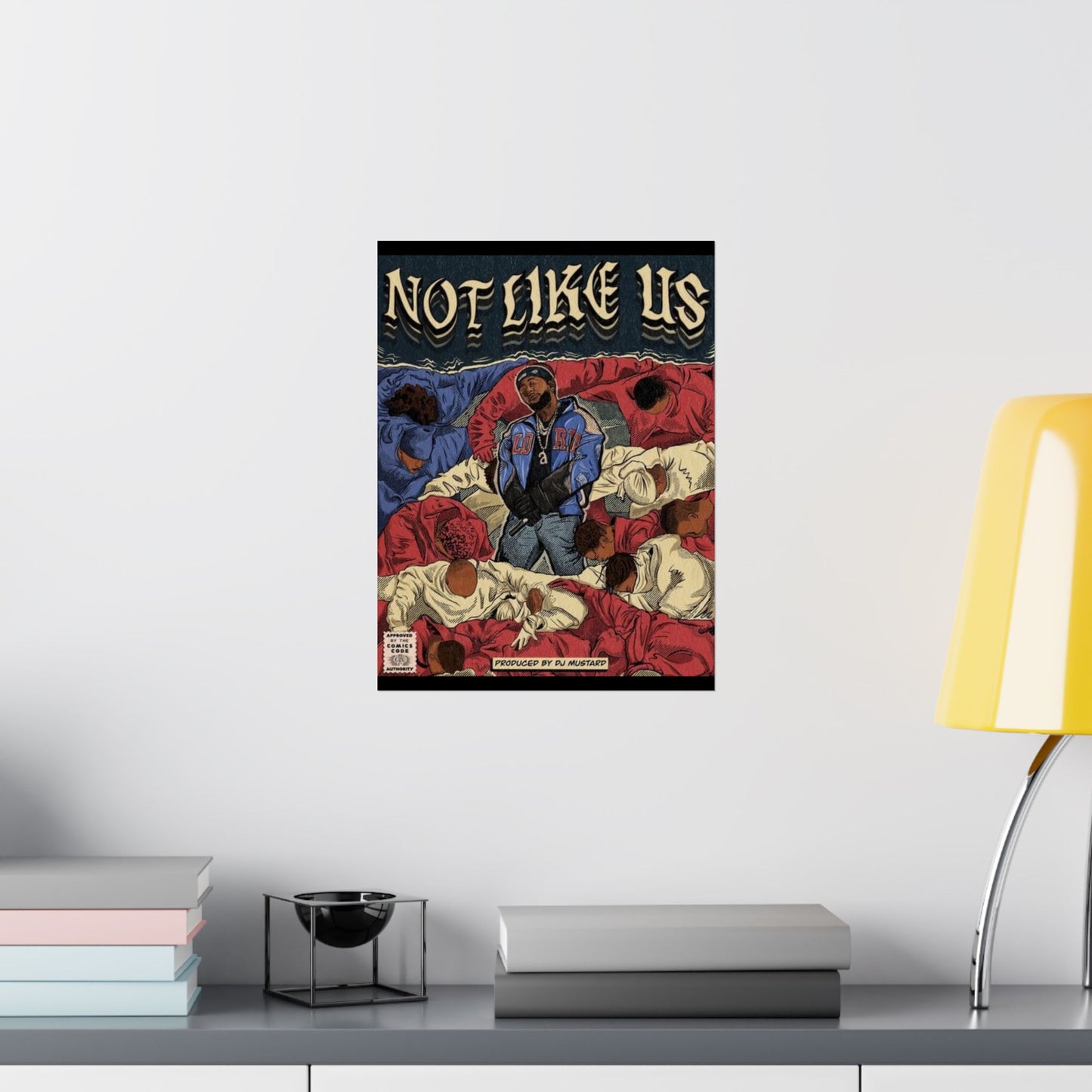 Kendrick Lamar "Not Like Us" Comic Book Cover - Matte Poster – Hip Hop Wall Art, Music Legend Print, Matte Finish Poster for Home & Office Decor