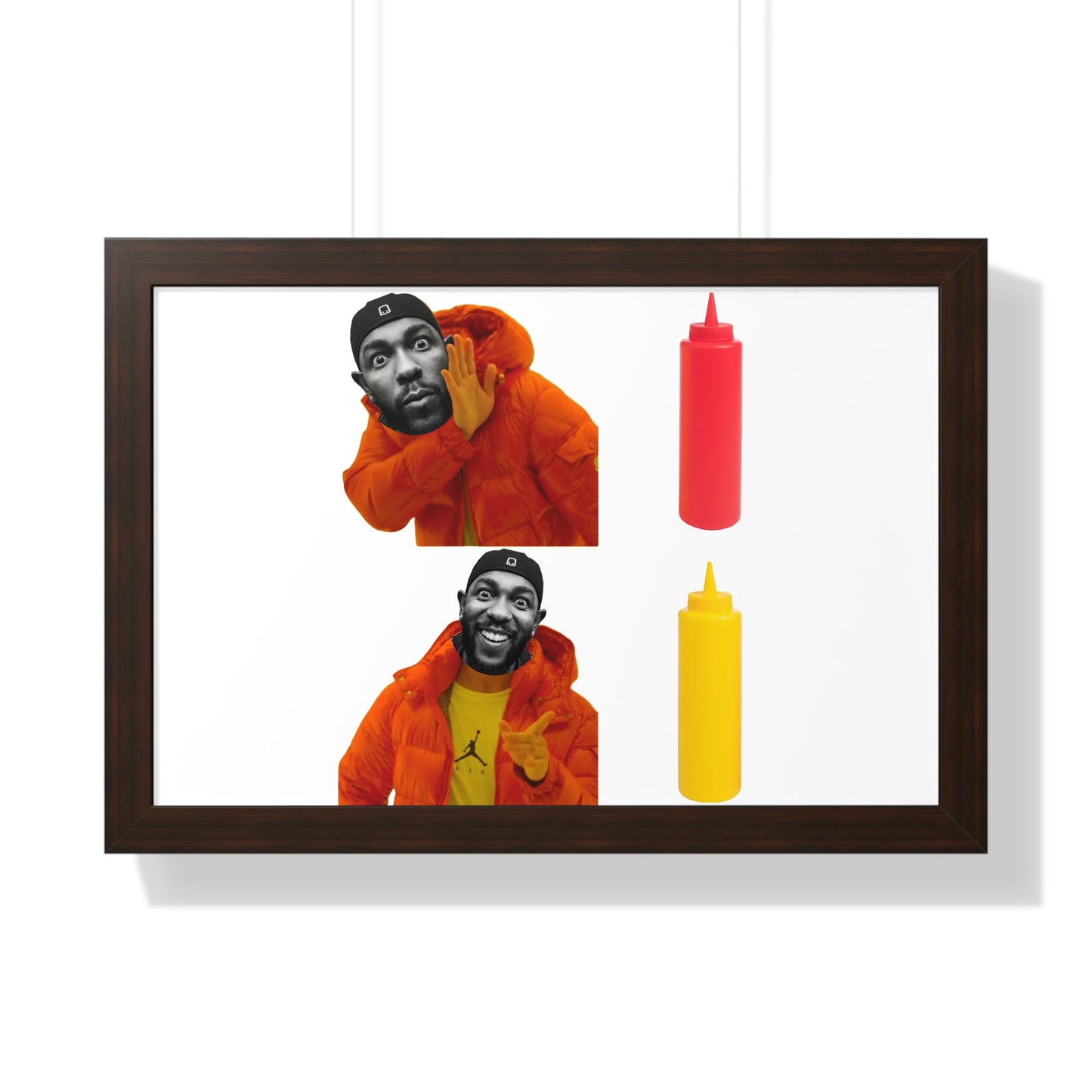 Kendrick Lamar MUSTARD Drake Meme - Framed Poster