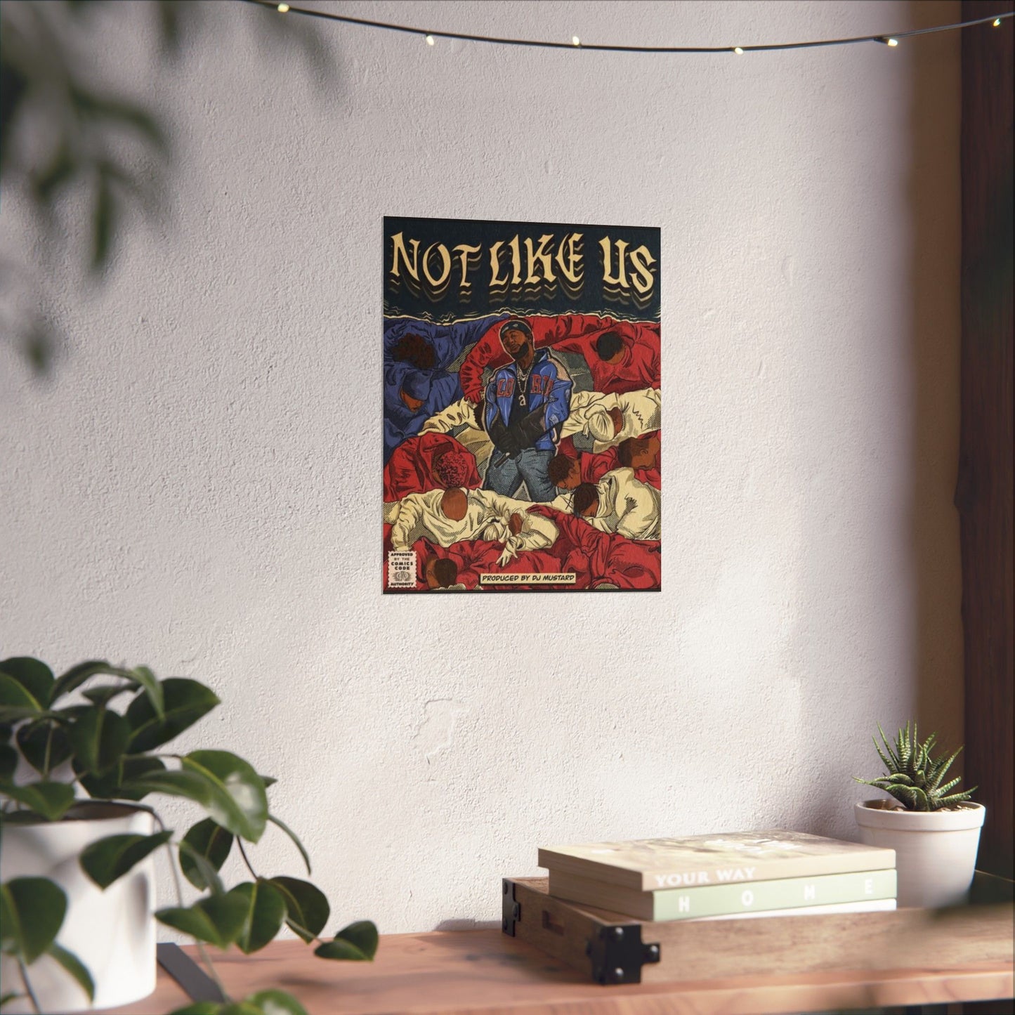 Kendrick Lamar "Not Like Us" Comic Book Cover - Matte Poster – Hip Hop Wall Art, Music Legend Print, Matte Finish Poster for Home & Office Decor