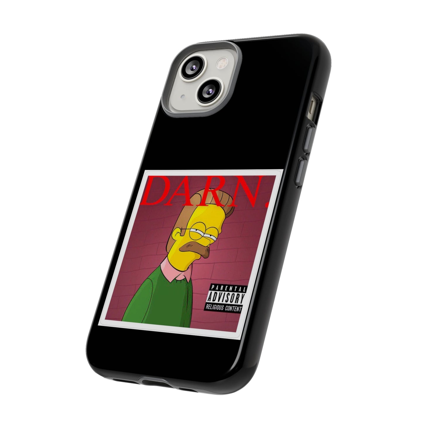 Kendrick Lamar X Simpsons "DARN" Ned Flanders Tough Phone Case – Funny Rap Mashup Cover for iPhone, Samsung, & More