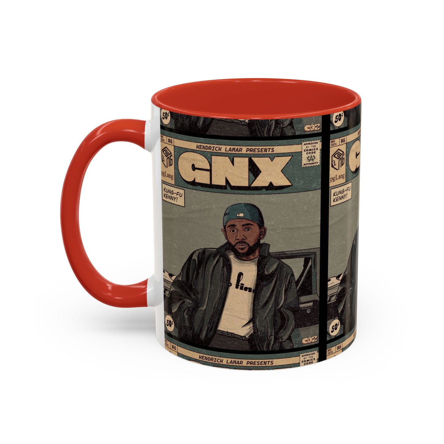 Kendrick Lamar "GNX" Comic Cover Mug – Hip-Hop Art Coffee Cup, Gift for Music Fans