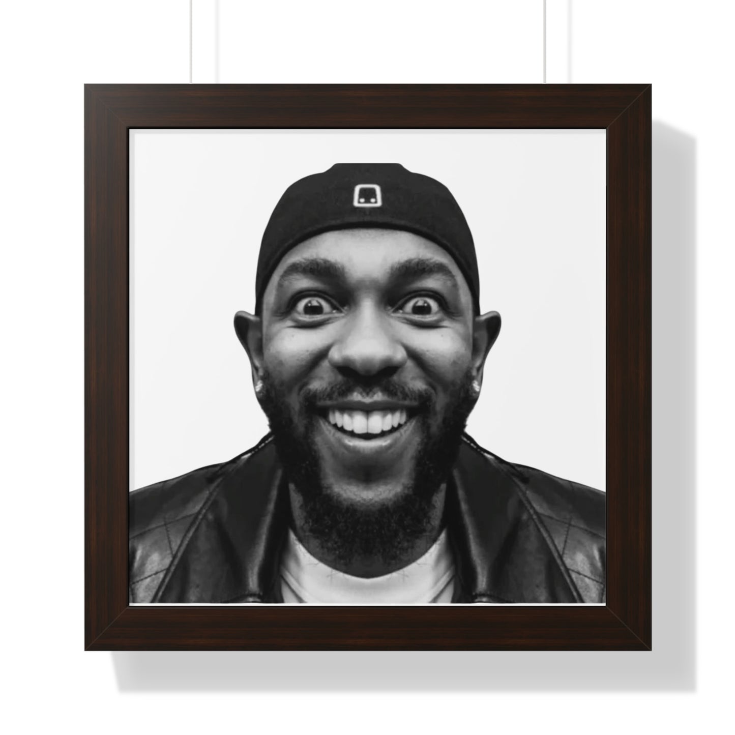 Kendrick Lamar Meme Face Mustard - Framed Poster