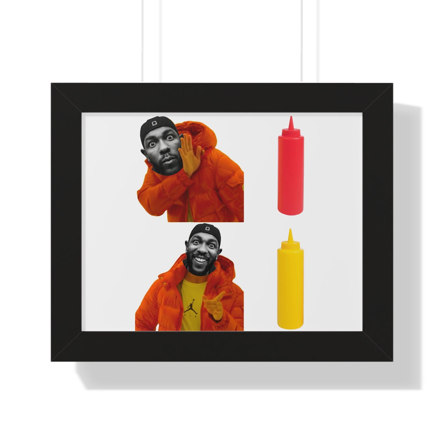 Kendrick Lamar MUSTARD Drake Meme - Framed Poster