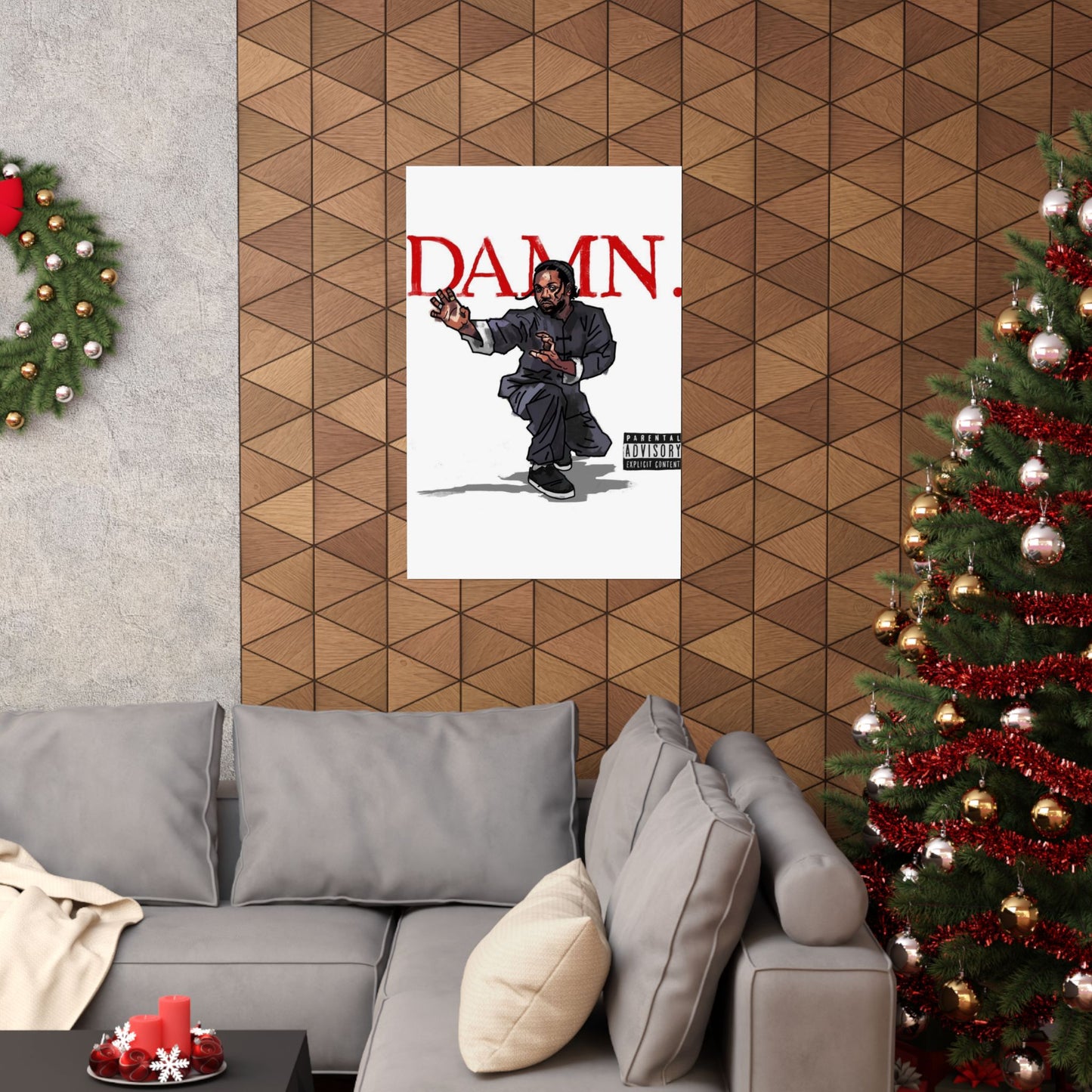 Kendrick Lamar "Kung Fu Kenny" DAMN Album - Matte Poster - Art Print – Hip Hop Matte Wall Decor – Rap Music Fan Gift