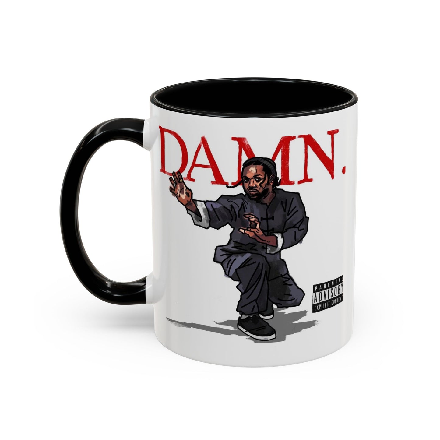 Kendrick Lamar “Kung Fu Kenny” DAMN Mug – Hip-Hop Coffee Cup, Artistic Fan Gift