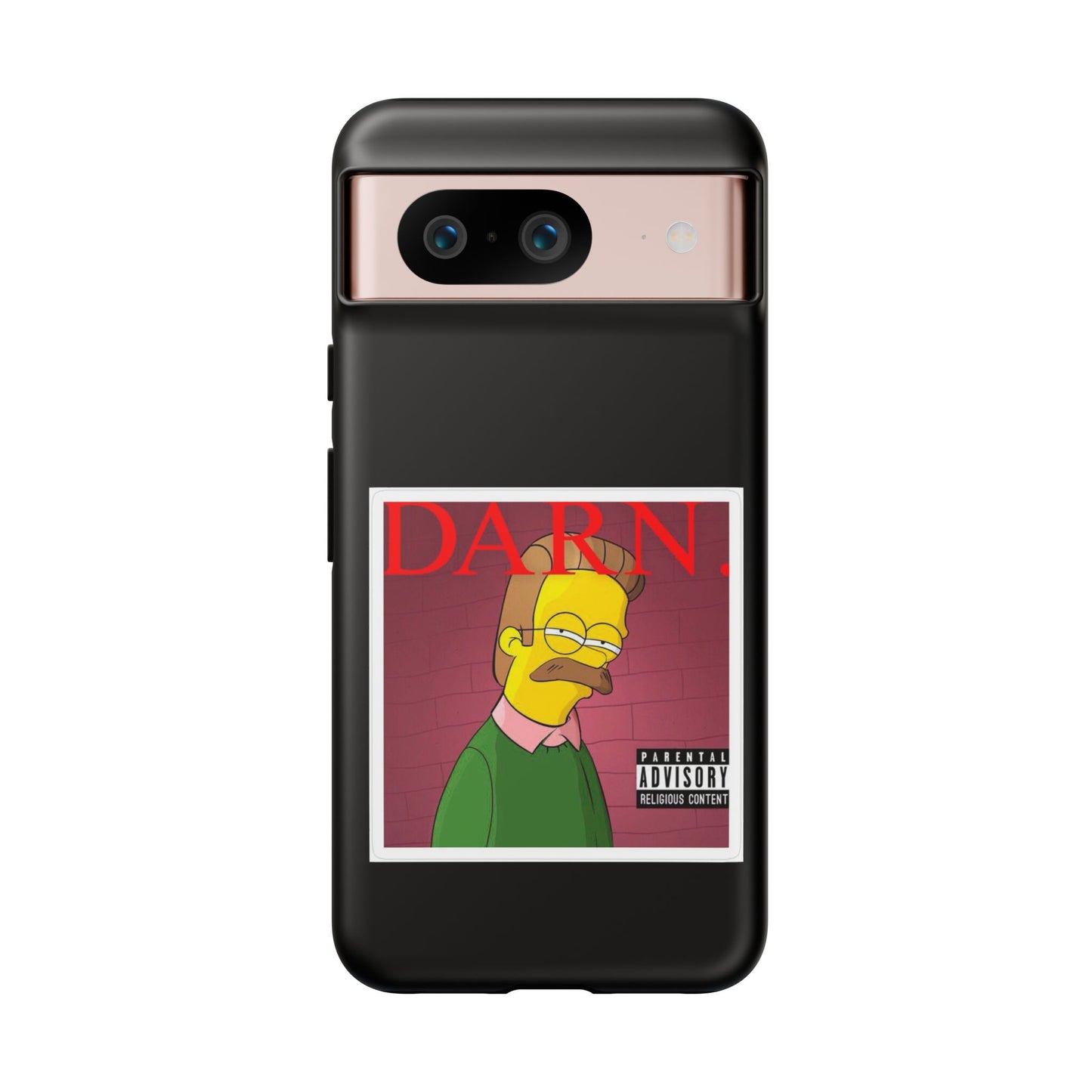 Kendrick Lamar X Simpsons "DARN" Ned Flanders Tough Phone Case – Funny Rap Mashup Cover for iPhone, Samsung, & More