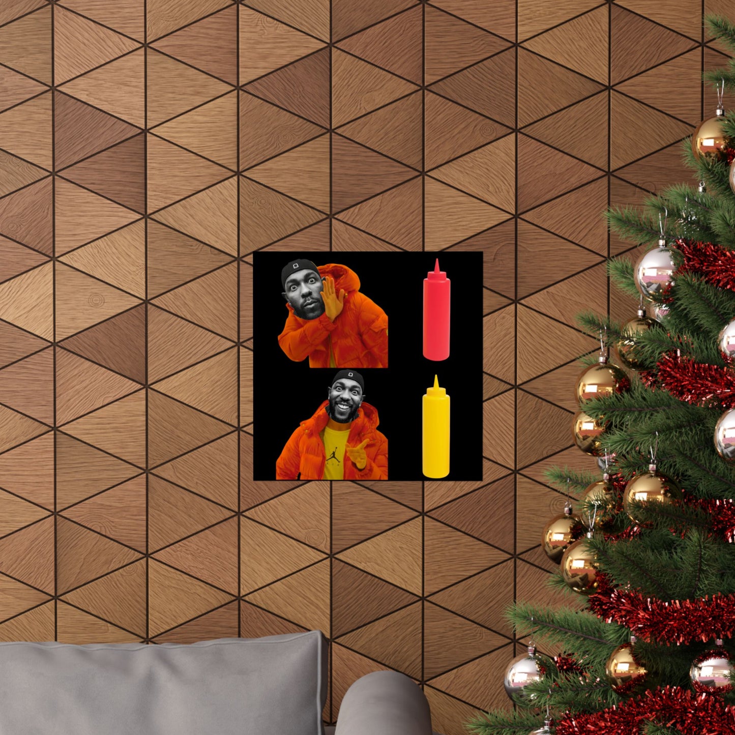 Kendrick Lamar MUSTARD Drake Meme - Matte Posters, Vibrant
