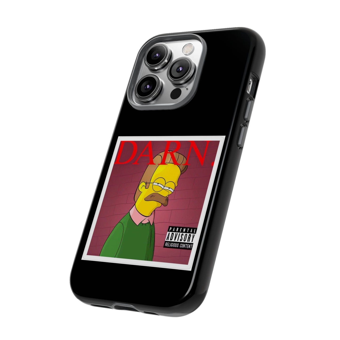 Kendrick Lamar X Simpsons "DARN" Ned Flanders Tough Phone Case – Funny Rap Mashup Cover for iPhone, Samsung, & More