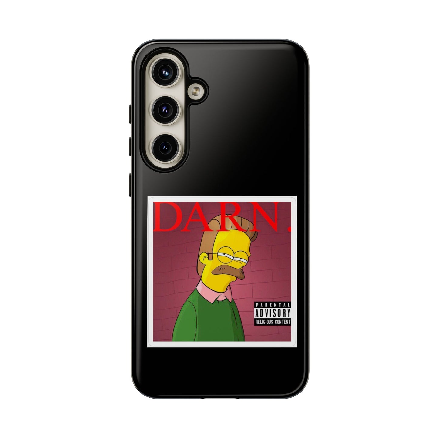 Kendrick Lamar X Simpsons "DARN" Ned Flanders Tough Phone Case – Funny Rap Mashup Cover for iPhone, Samsung, & More