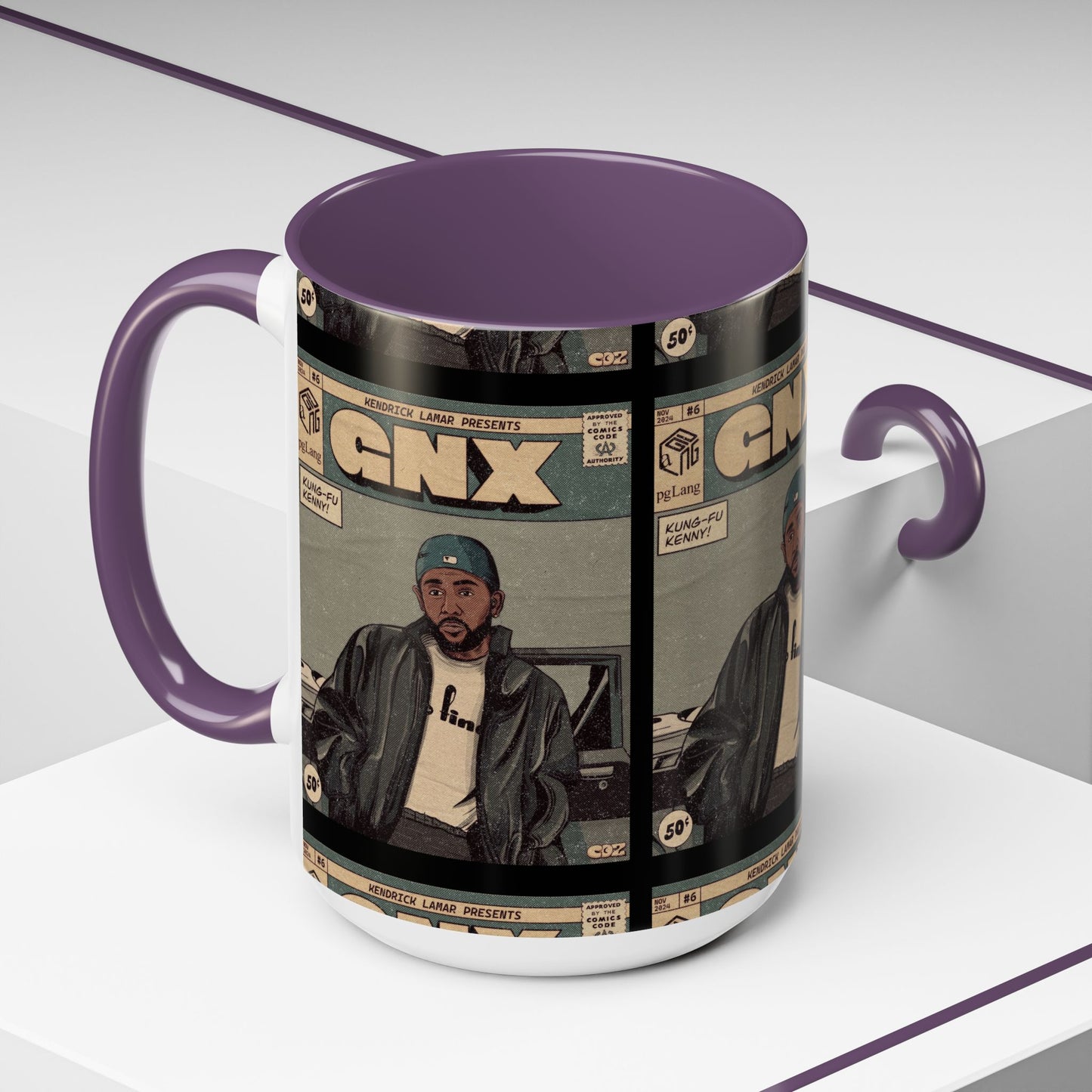 Kendrick Lamar "GNX" Comic Cover Mug – Hip-Hop Art Coffee Cup, Gift for Music Fans