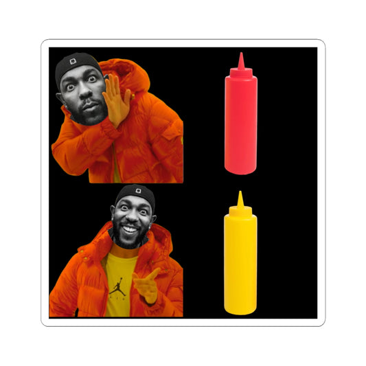 Kendrick Lamar Mustard Drake Meme - Kiss-Cut Sticker