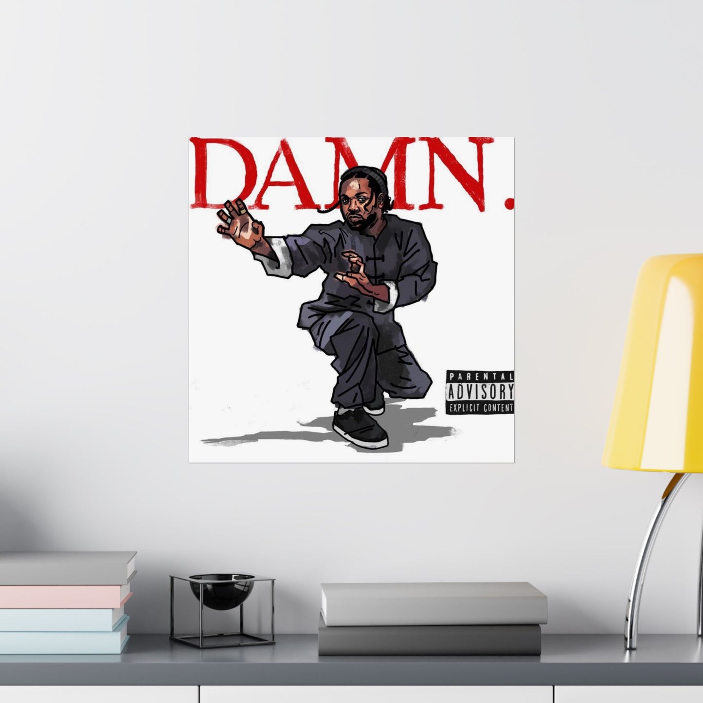 Kendrick Lamar "Kung Fu Kenny" DAMN Album - Matte Poster - Art Print – Hip Hop Matte Wall Decor – Rap Music Fan Gift