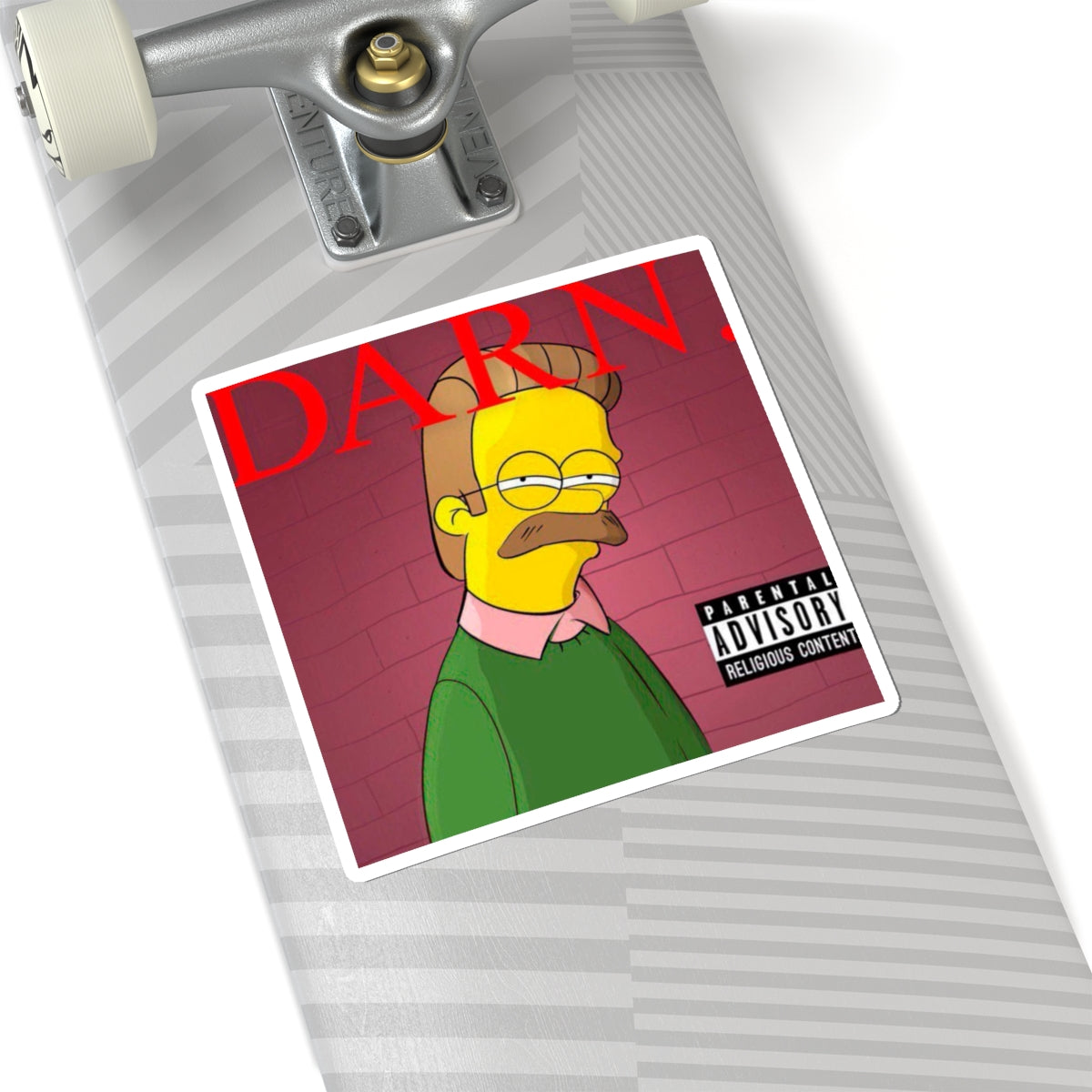 Kendrick Lamar X Simpsons "DARN" Ned Flanders Mashup - Stickers, Kiss-Cut