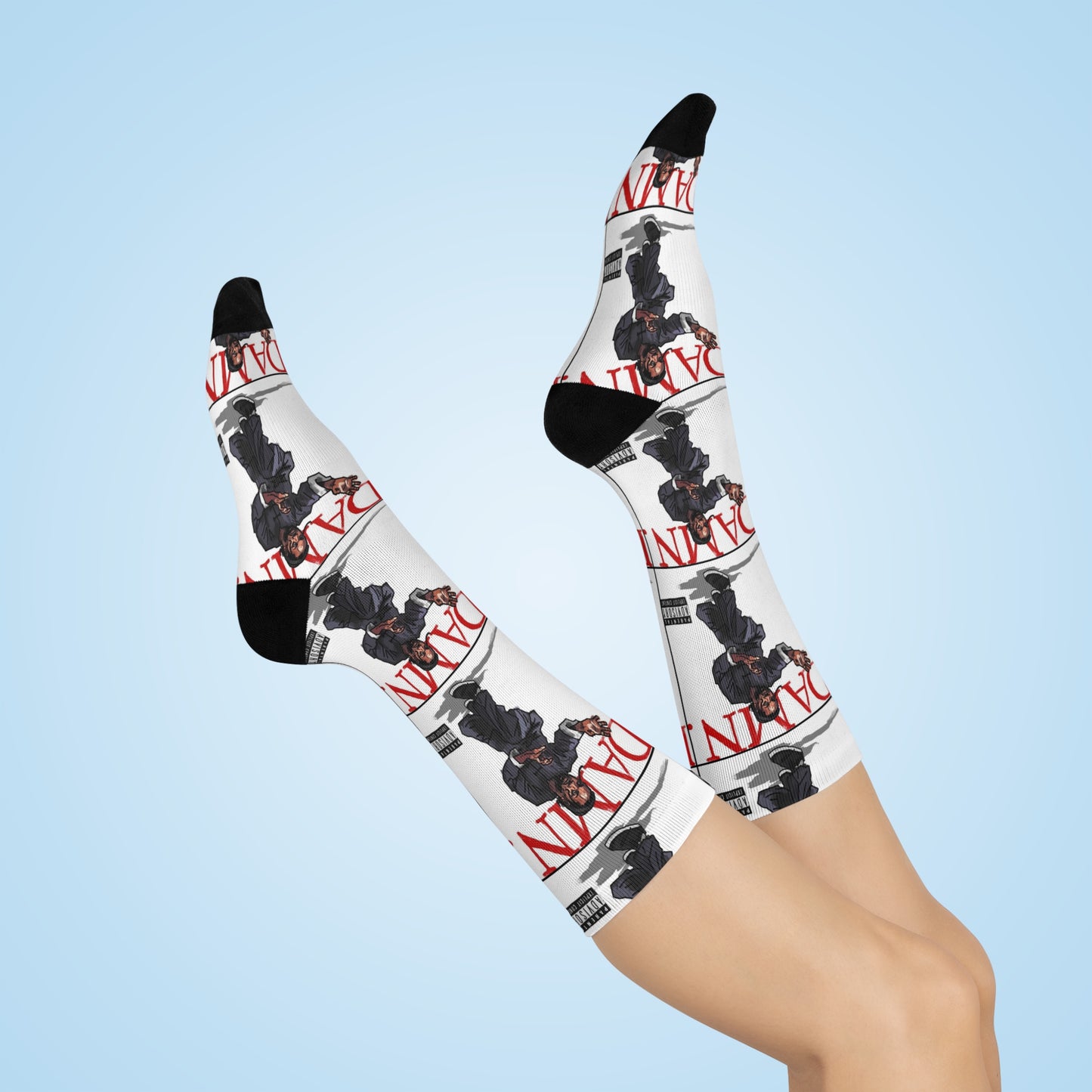 Kendrick Lamar “Kung Fu Kenny” DAMN Socks – Cushioned Crew, Hip-Hop Rap Fan Gift