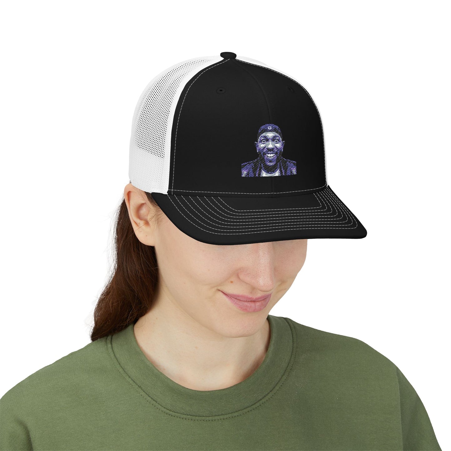 Kendrick Lamar Meme Face Mustard - Embroidered Snapback Cap