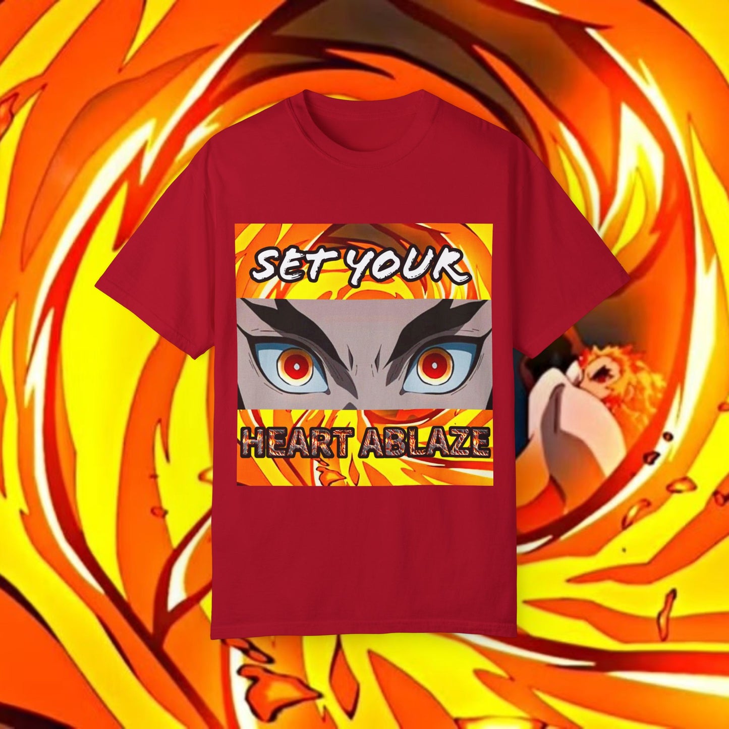 "Set Your Heart Ablaze" Rengoku Demon Slayer T-Shirt