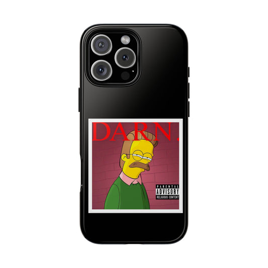 Kendrick Lamar X Simpsons "DARN" Ned Flanders Tough Phone Case – Funny Rap Mashup Cover for iPhone, Samsung, & More