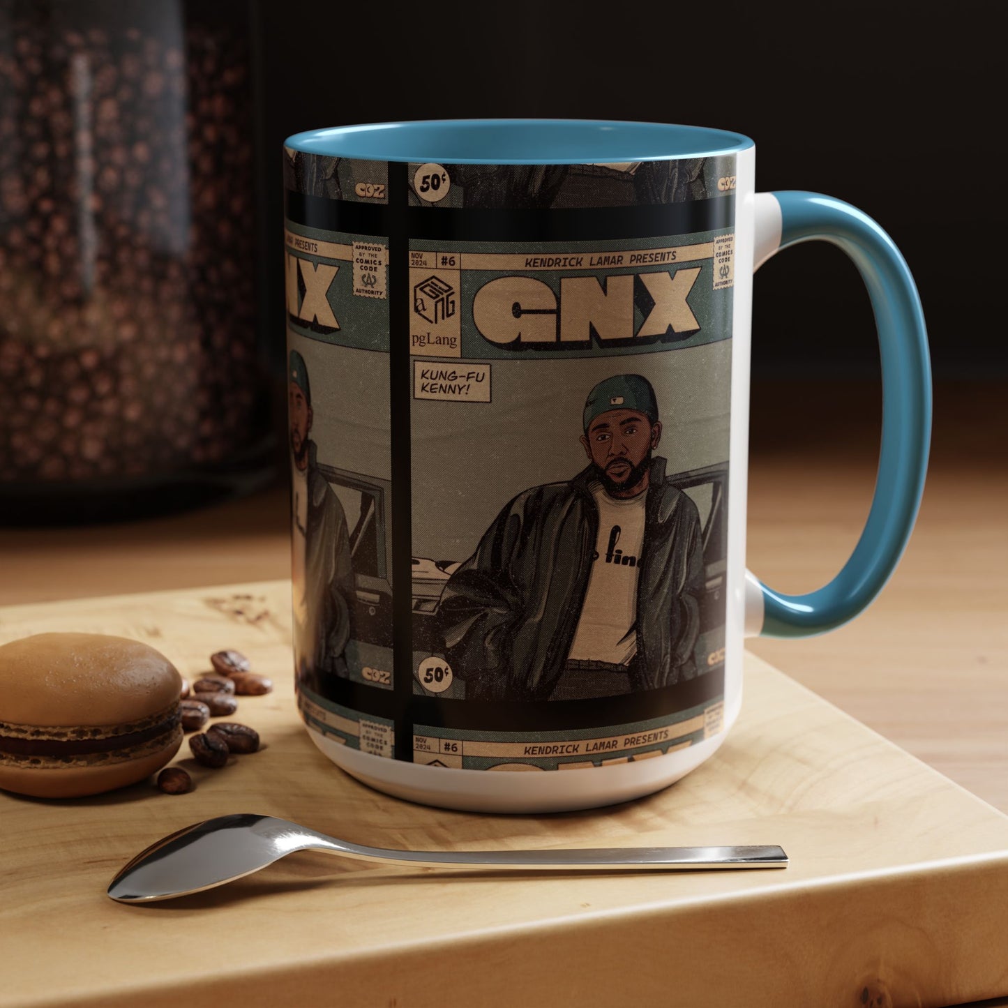 Kendrick Lamar "GNX" Comic Cover Mug – Hip-Hop Art Coffee Cup, Gift for Music Fans
