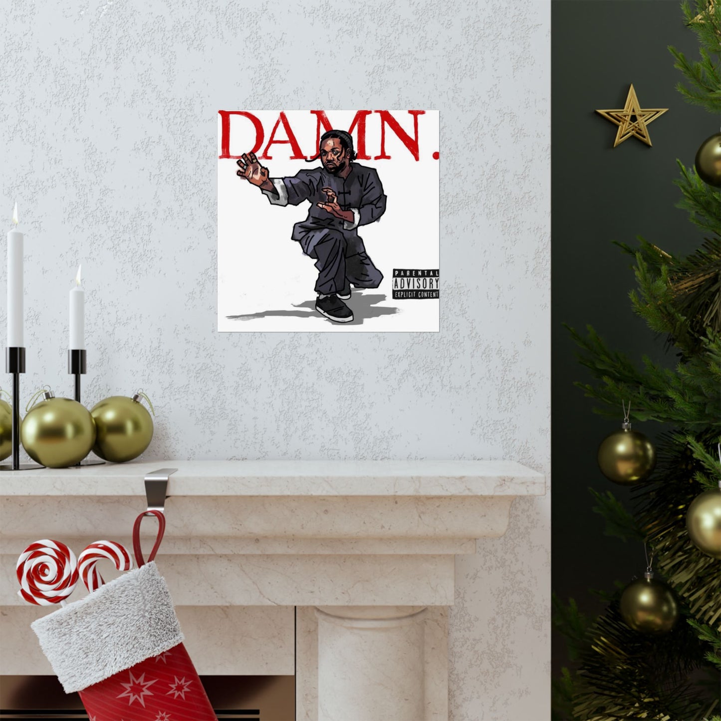 Kendrick Lamar "Kung Fu Kenny" DAMN Album - Matte Poster - Art Print – Hip Hop Matte Wall Decor – Rap Music Fan Gift