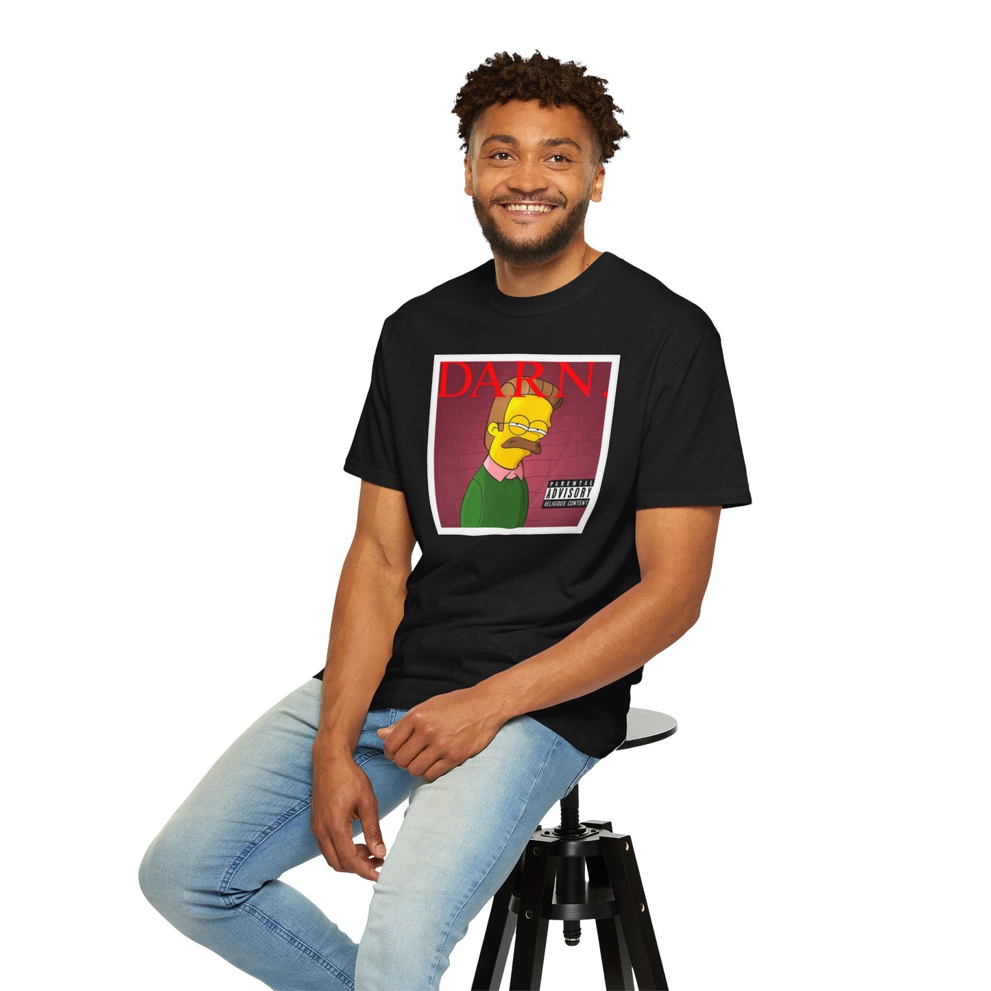 Kendrick Lamar X Simpsons 'Darn' Ned Flanders Mashup - T-shirt, Graphic Tee, Unisex