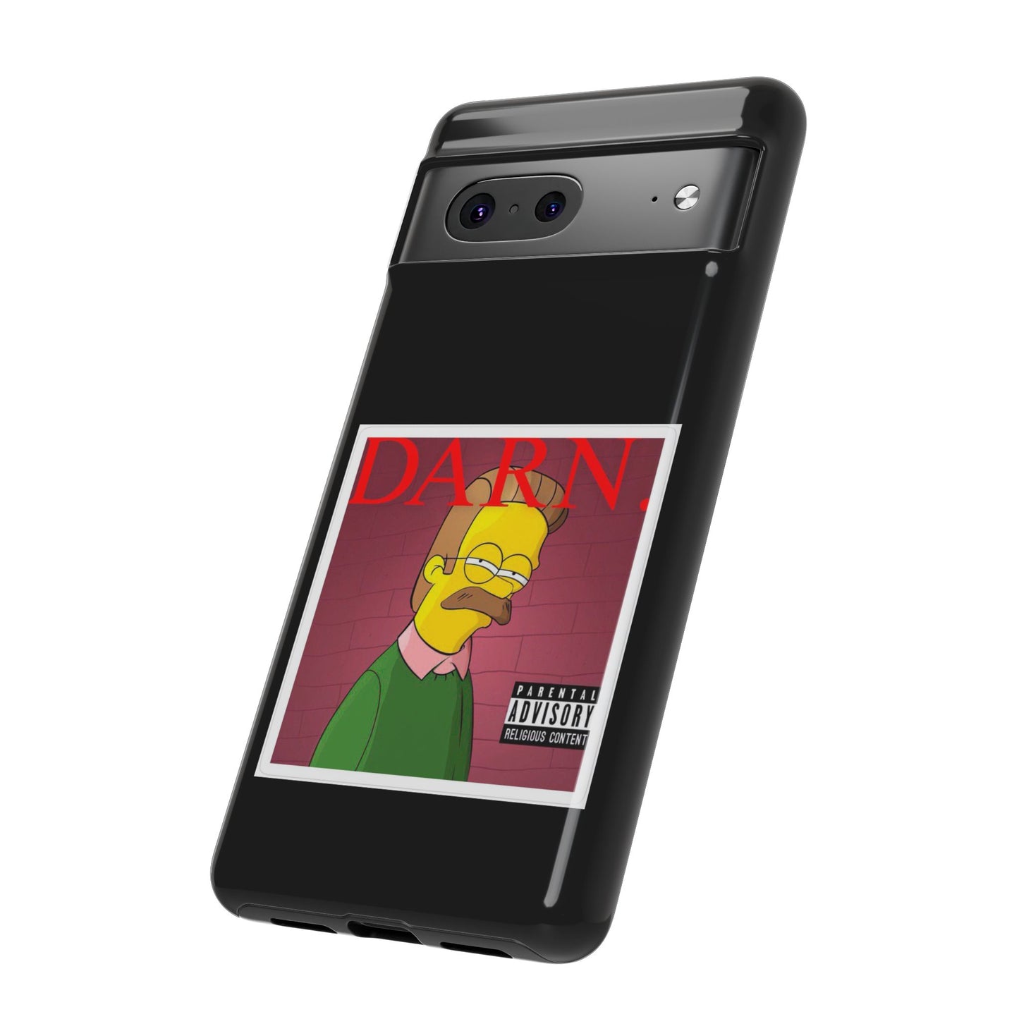 Kendrick Lamar X Simpsons "DARN" Ned Flanders Tough Phone Case – Funny Rap Mashup Cover for iPhone, Samsung, & More