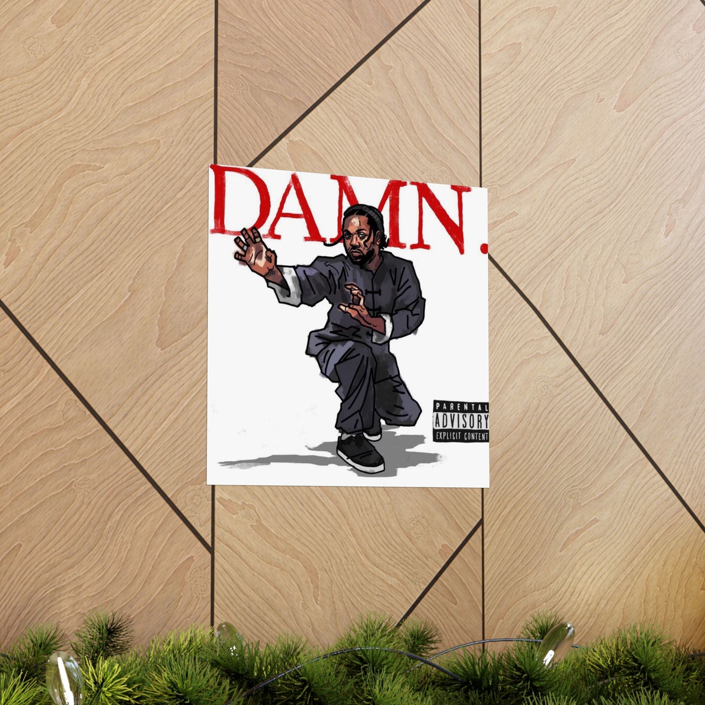 Kendrick Lamar "Kung Fu Kenny" DAMN Album - Matte Poster - Art Print – Hip Hop Matte Wall Decor – Rap Music Fan Gift