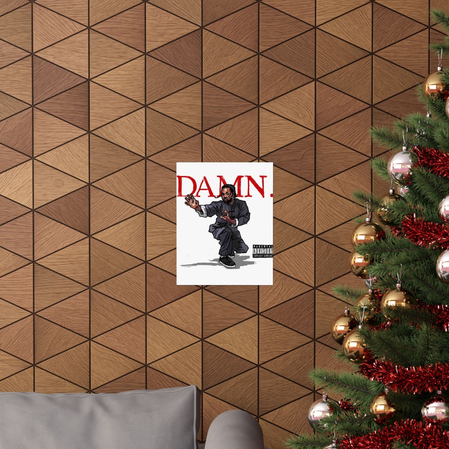Kendrick Lamar "Kung Fu Kenny" DAMN Album - Matte Poster - Art Print – Hip Hop Matte Wall Decor – Rap Music Fan Gift