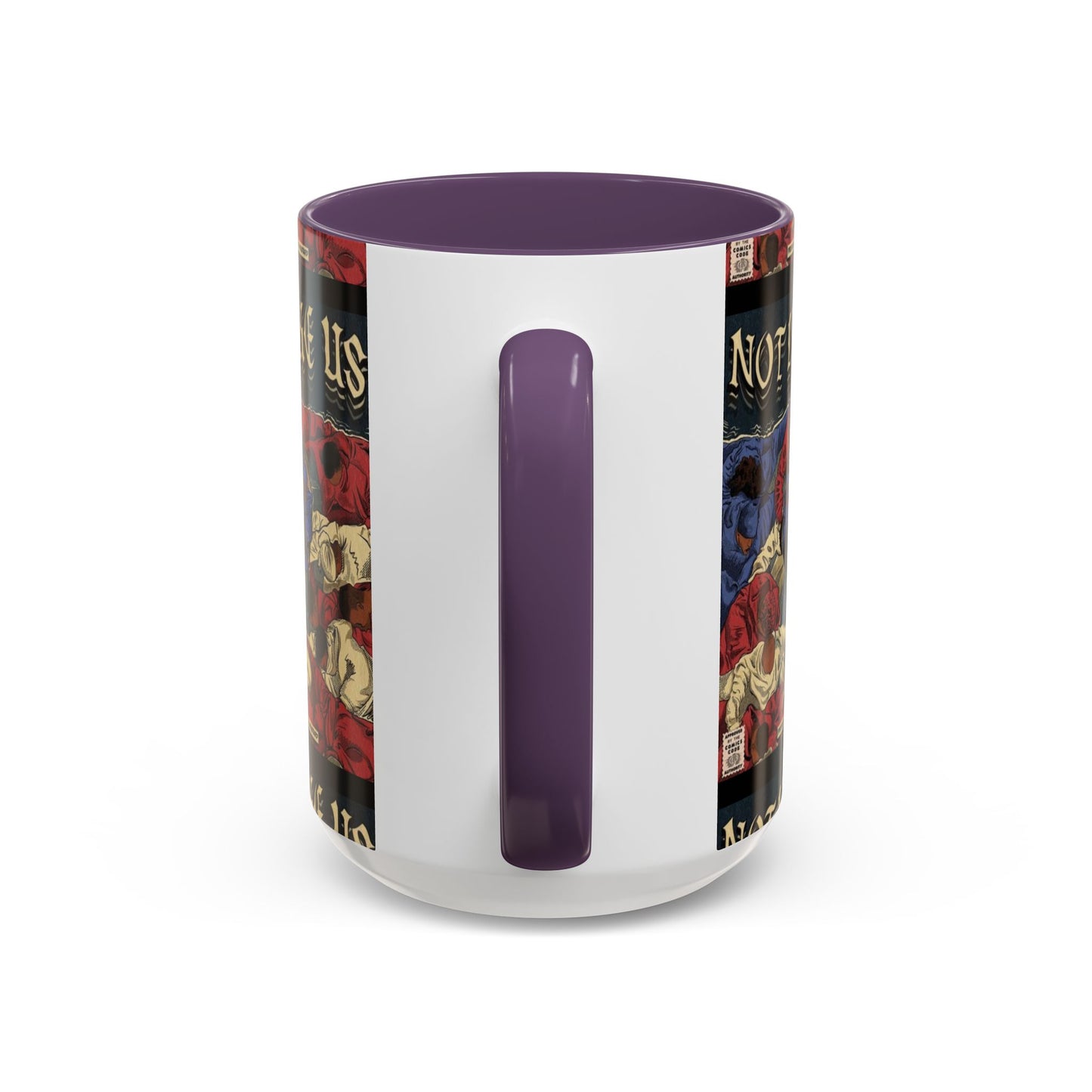 Kendrick Lamar "Not Like Us" Comic Mug – Hip-Hop Coffee Cup, Rap Art Gift, Color Accent Ceramic
