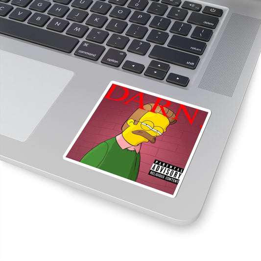 Kendrick Lamar X Simpsons "DARN" Ned Flanders Mashup - Stickers, Kiss-Cut