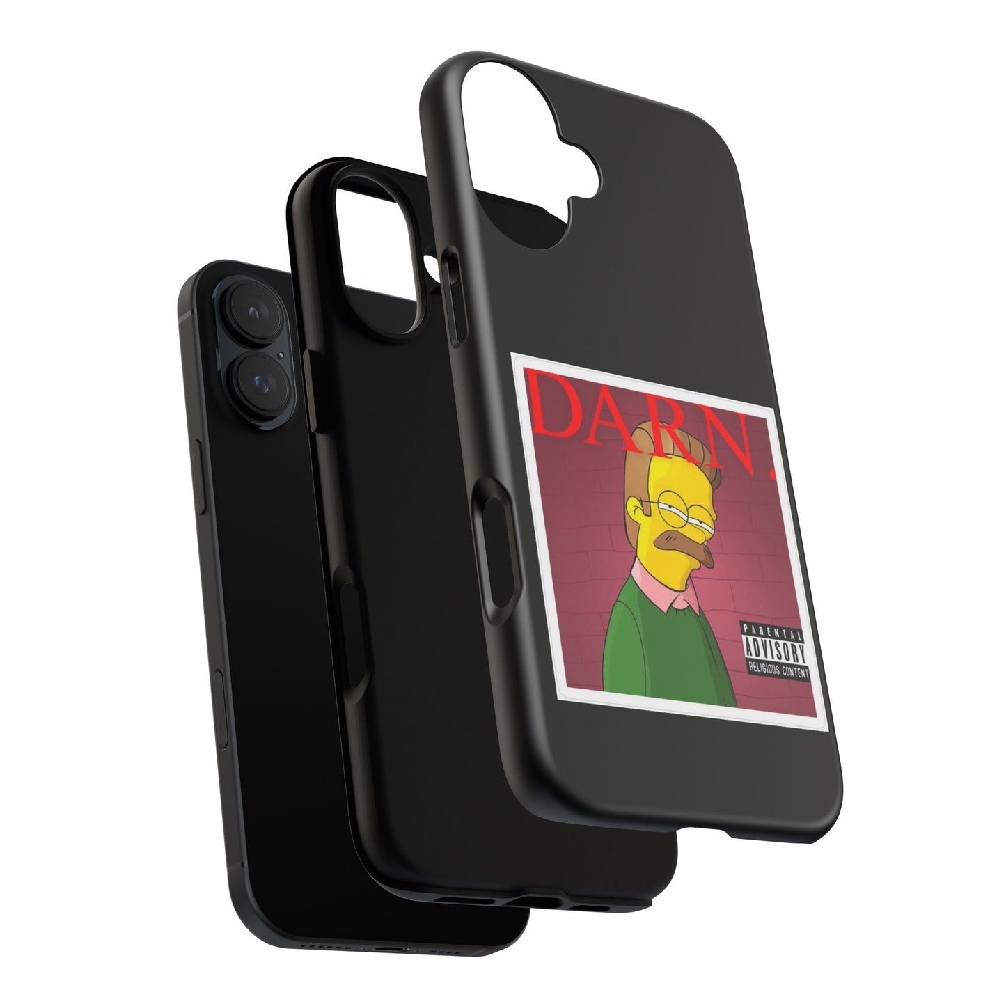 Kendrick Lamar X Simpsons "DARN" Ned Flanders Tough Phone Case – Funny Rap Mashup Cover for iPhone, Samsung, & More