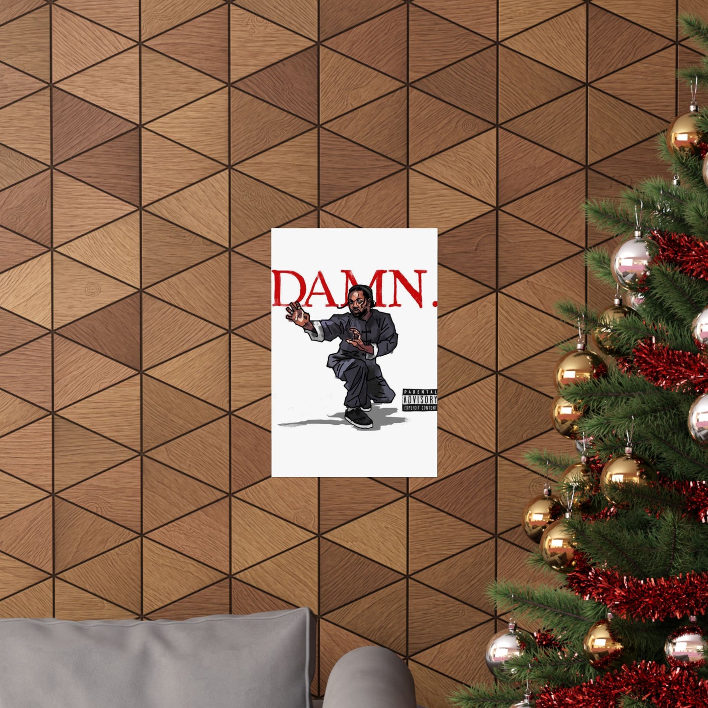 Kendrick Lamar "Kung Fu Kenny" DAMN Album - Matte Poster - Art Print – Hip Hop Matte Wall Decor – Rap Music Fan Gift