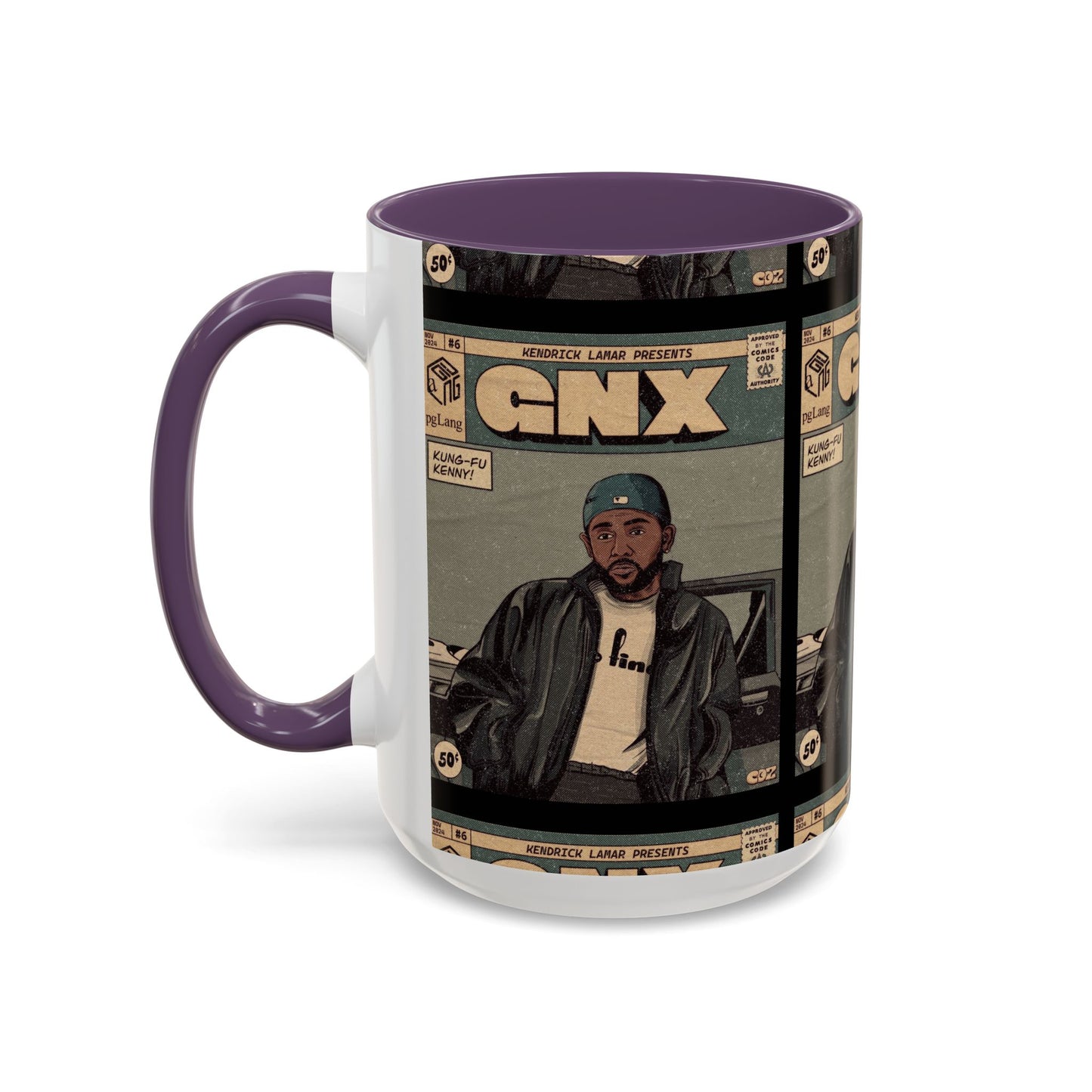 Kendrick Lamar "GNX" Comic Cover Mug – Hip-Hop Art Coffee Cup, Gift for Music Fans