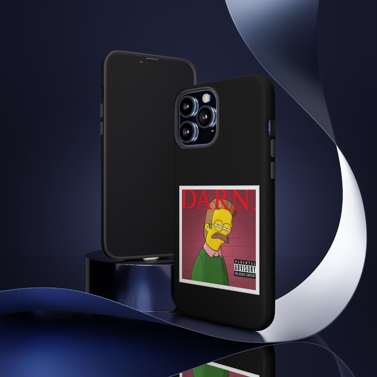 Kendrick Lamar X Simpsons "DARN" Ned Flanders Tough Phone Case – Funny Rap Mashup Cover for iPhone, Samsung, & More