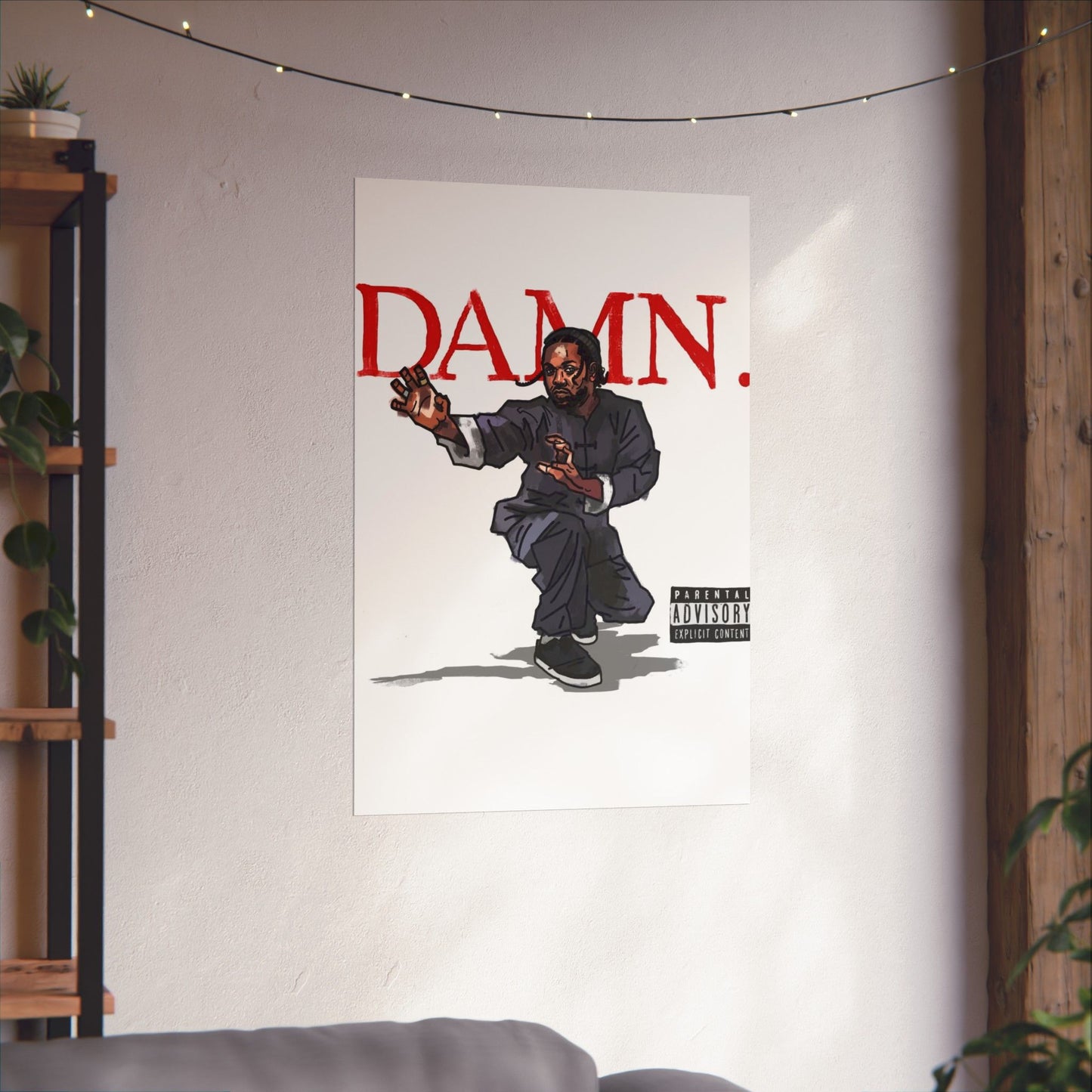 Kendrick Lamar "Kung Fu Kenny" DAMN Album - Matte Poster - Art Print – Hip Hop Matte Wall Decor – Rap Music Fan Gift