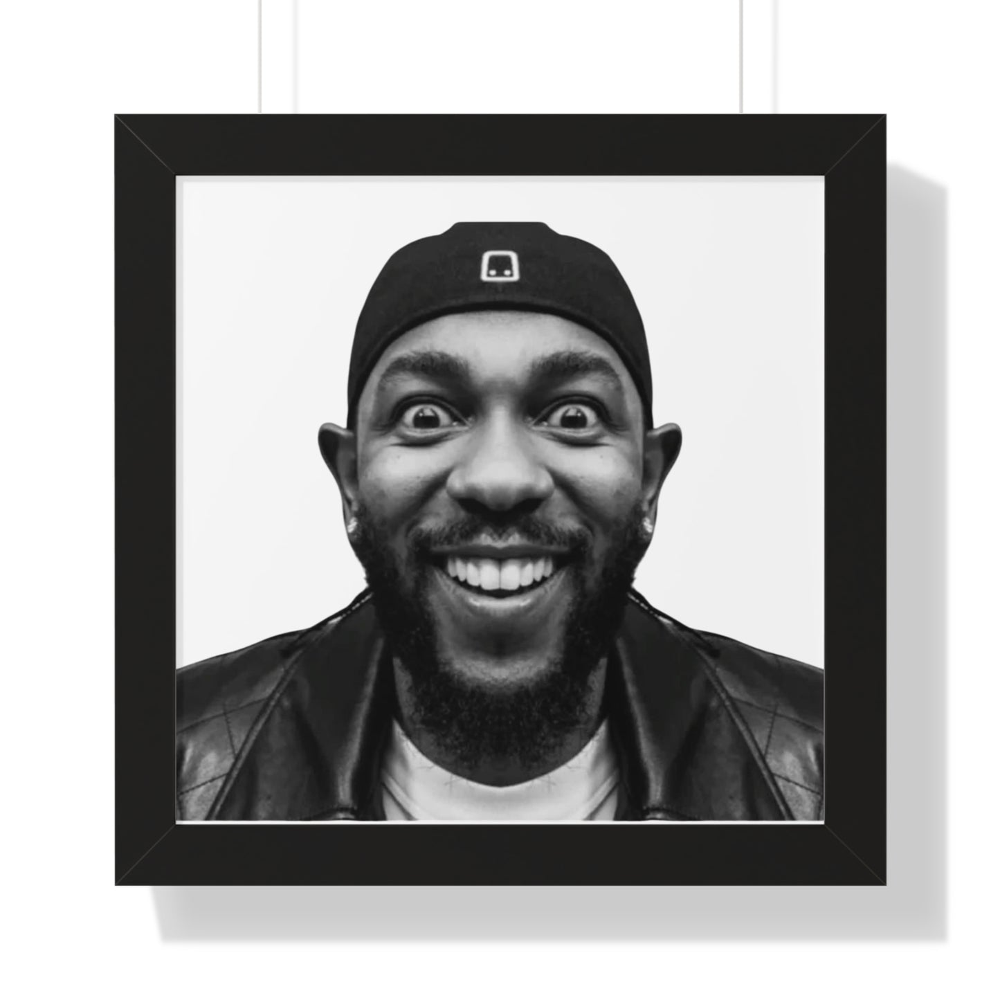 Kendrick Lamar Meme Face Mustard - Framed Poster