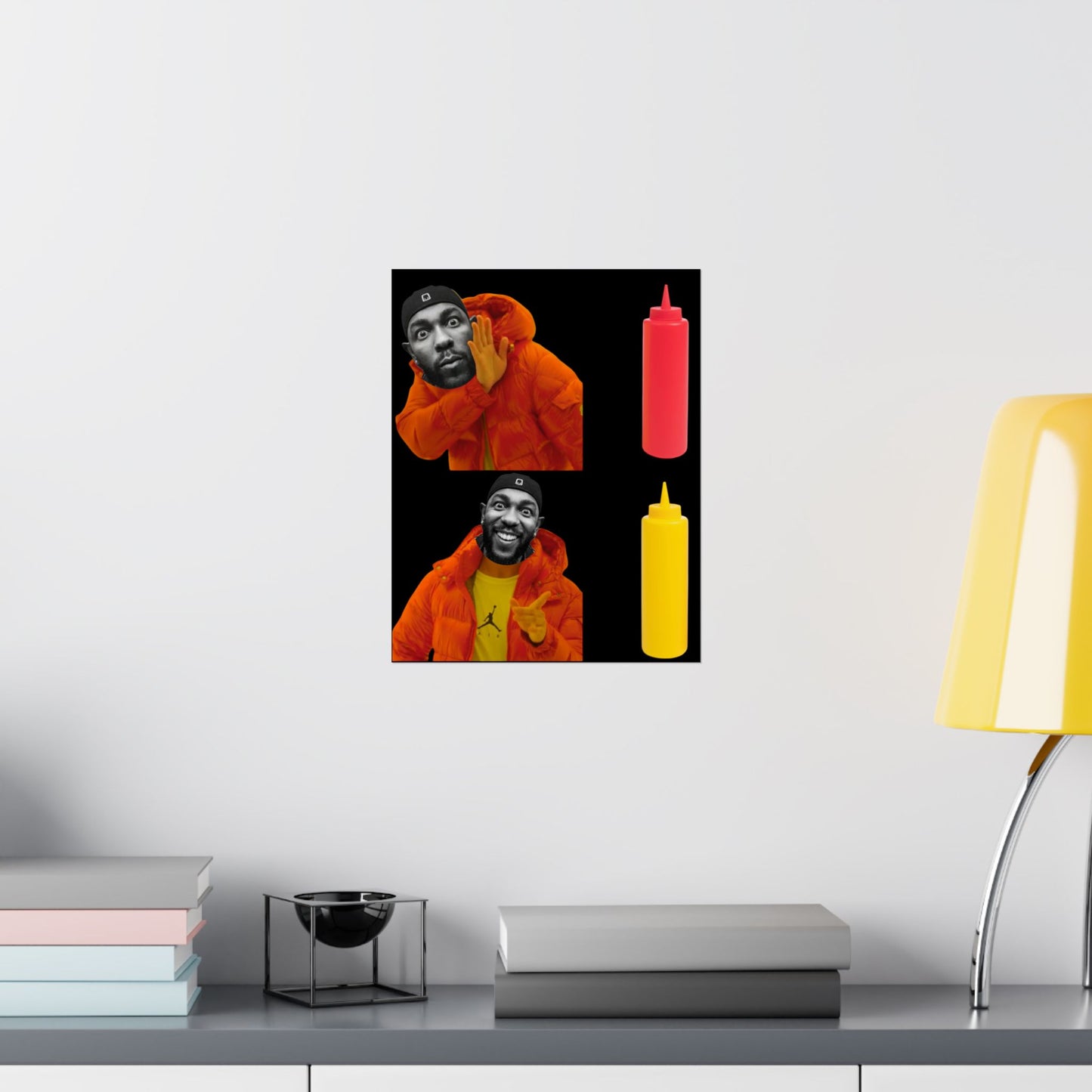 Kendrick Lamar MUSTARD Drake Meme - Matte Posters, Vibrant