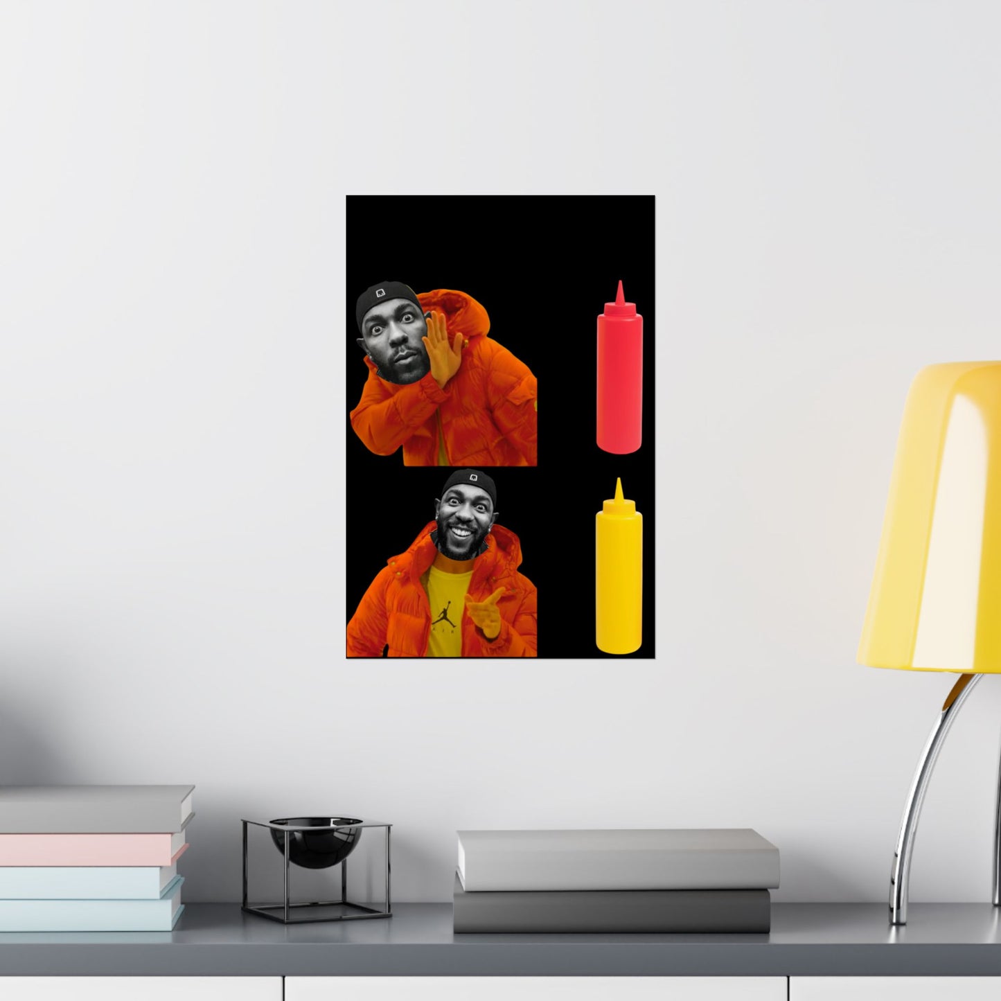 Kendrick Lamar MUSTARD Drake Meme - Matte Posters, Vibrant
