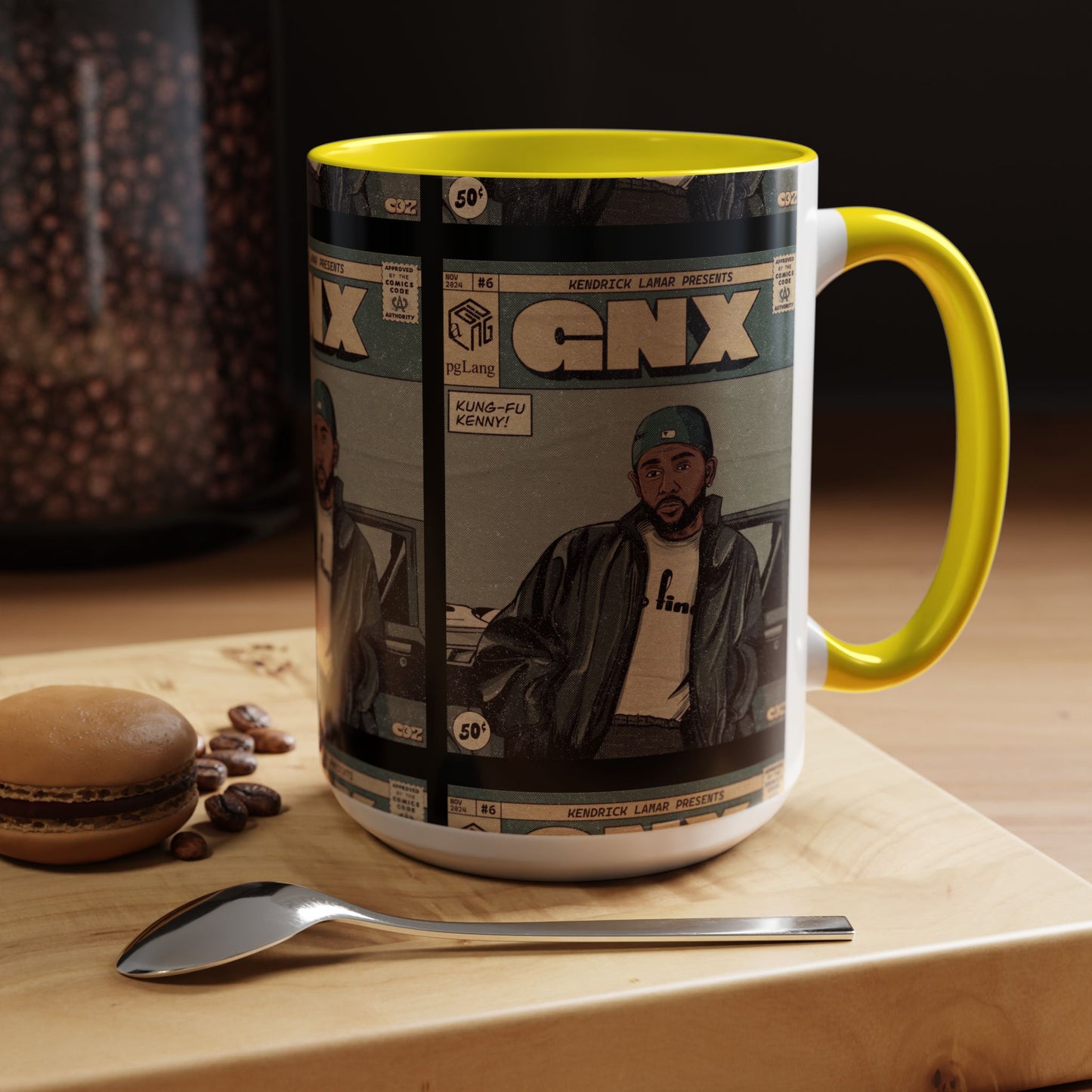Kendrick Lamar "GNX" Comic Cover Mug – Hip-Hop Art Coffee Cup, Gift for Music Fans
