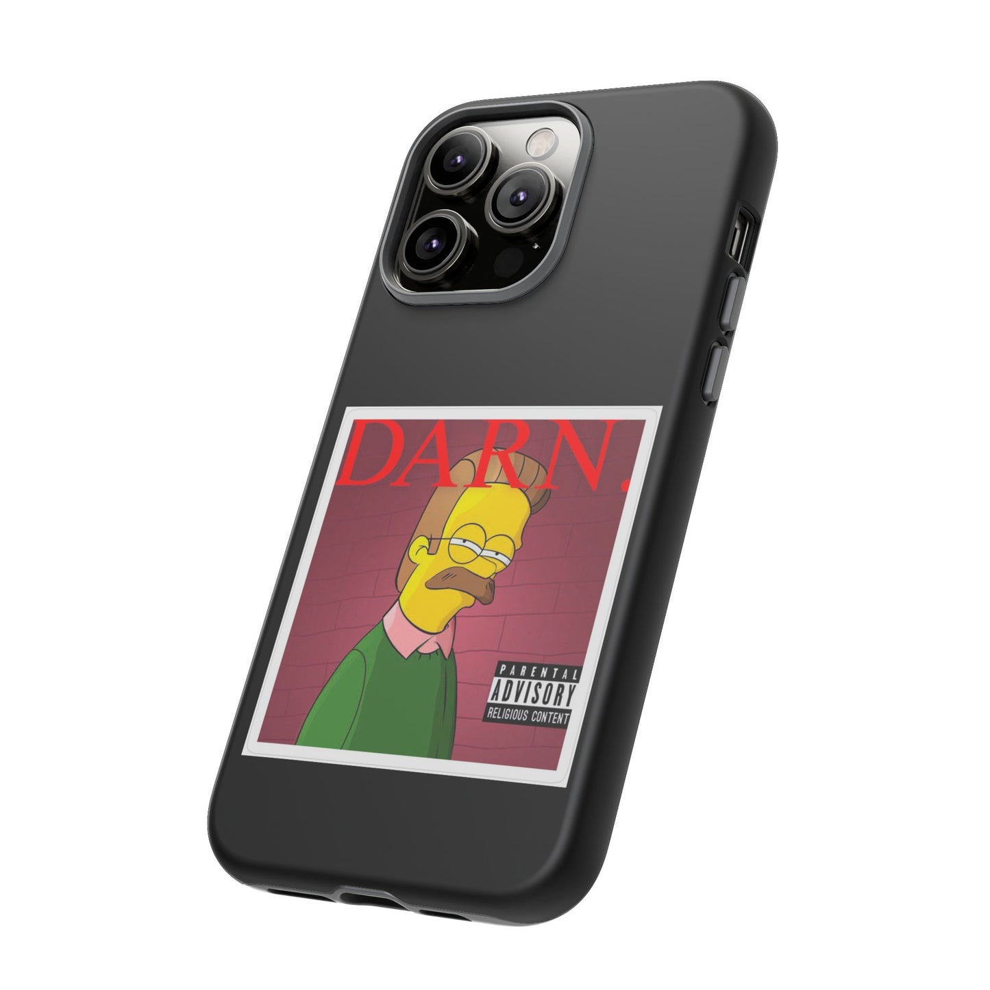 Kendrick Lamar X Simpsons "DARN" Ned Flanders Tough Phone Case – Funny Rap Mashup Cover for iPhone, Samsung, & More